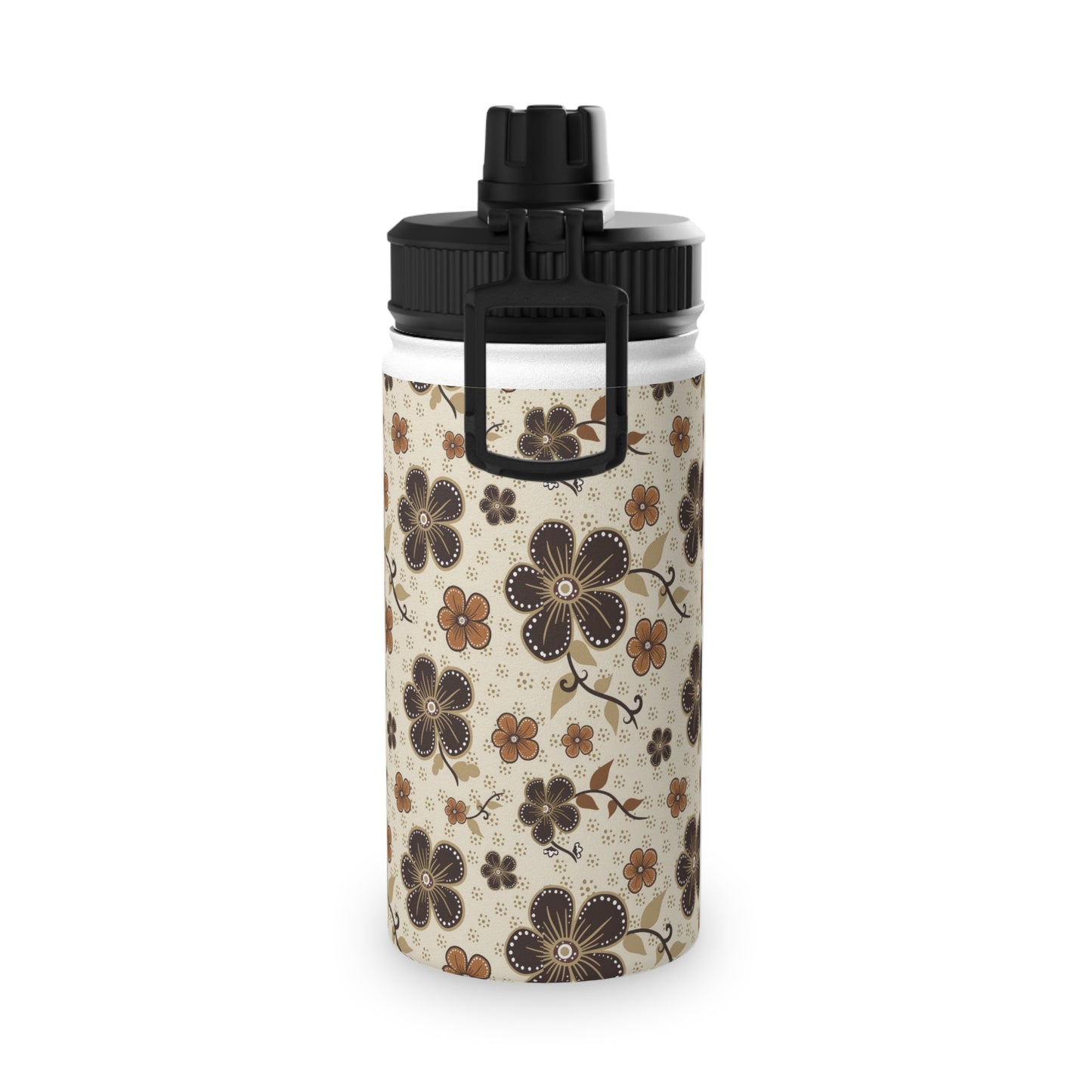 Timeless Elegance Stainless Steel Water Bottle, Sports Lid / Beige