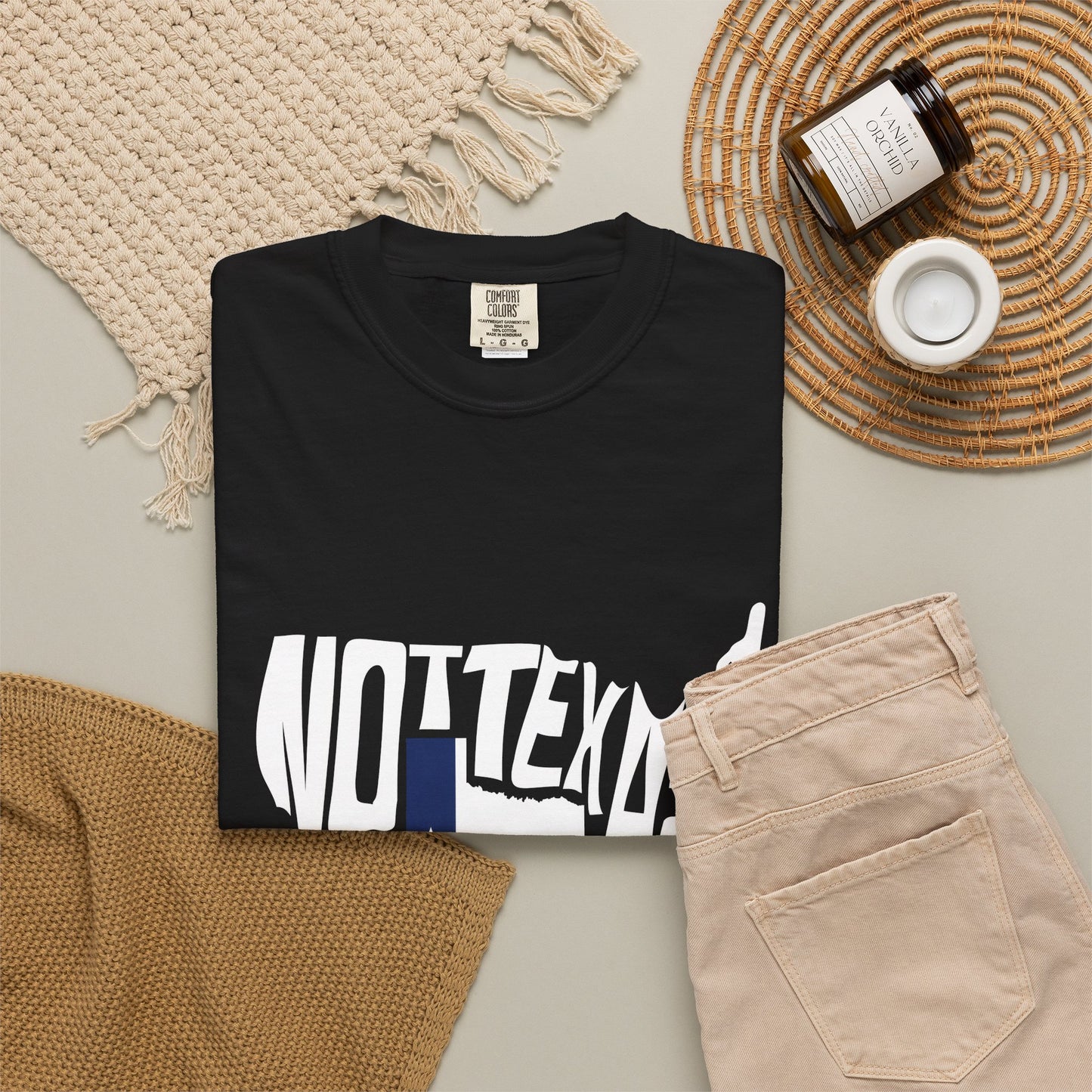 Unisex Garment-Dyed T-Shirt - Texas Graphic Tee - Fun Casual Wear for Texas Lovers