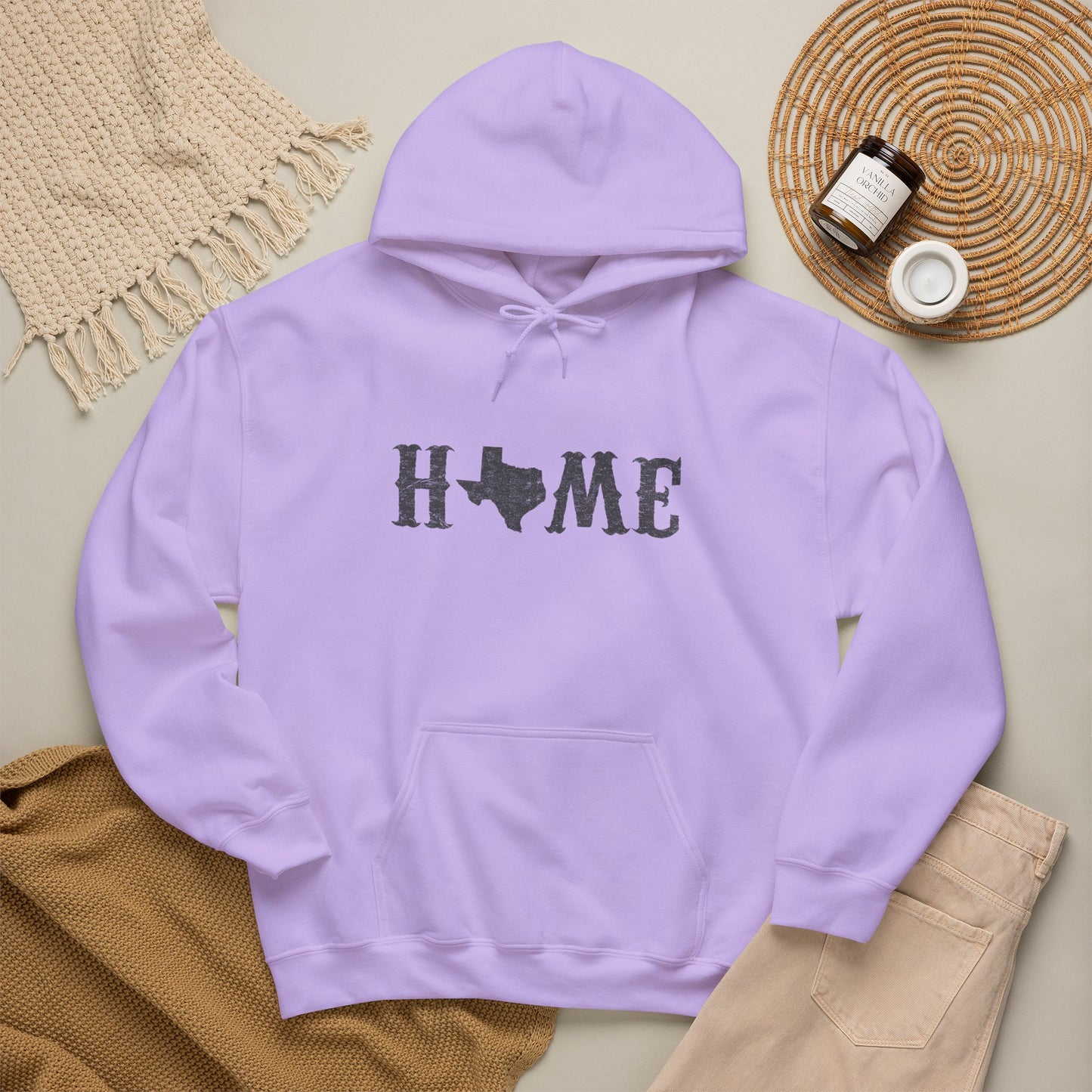 Texas Home Unisex Heavy Blend Hoodie | Cozy State Pride Sweatshirt
