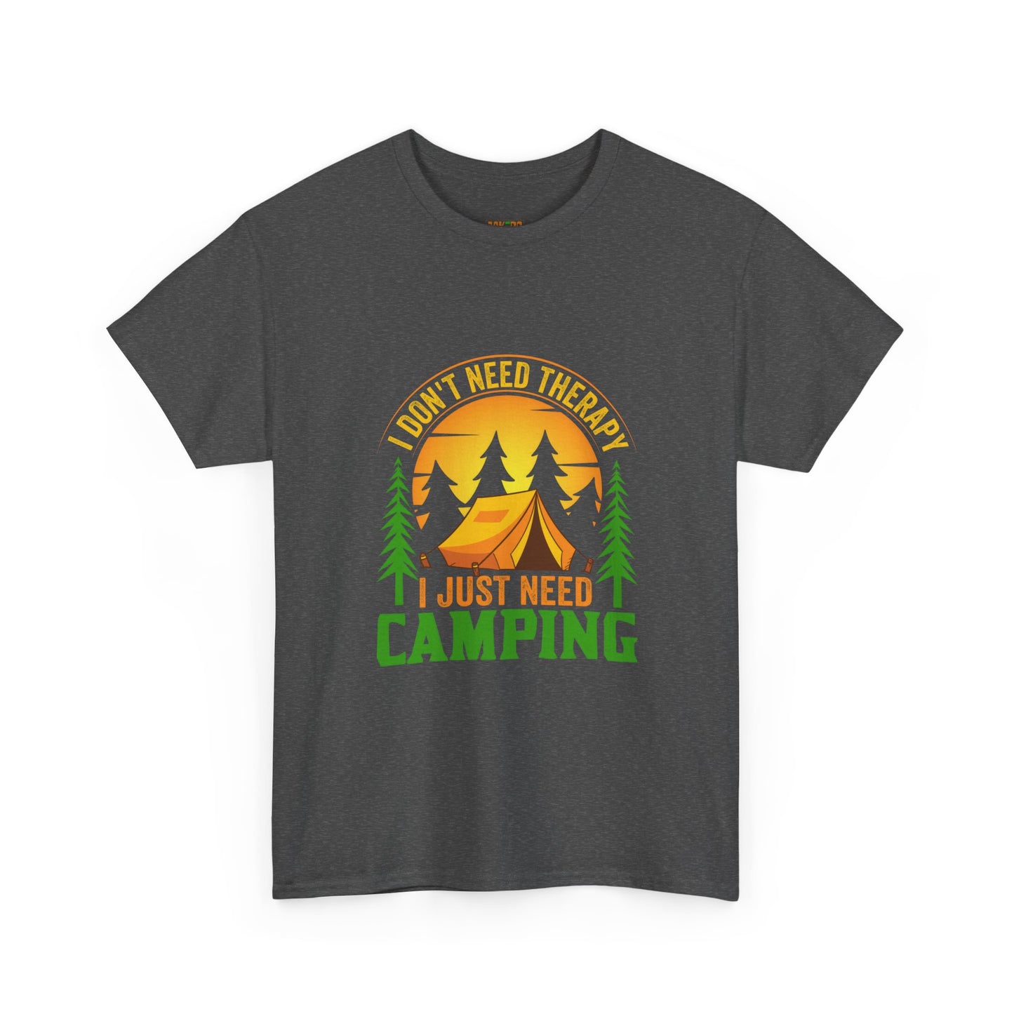 Camping Therapy Unisex Heavy Cotton Tee - Perfect for Outdoor Enthusiasts