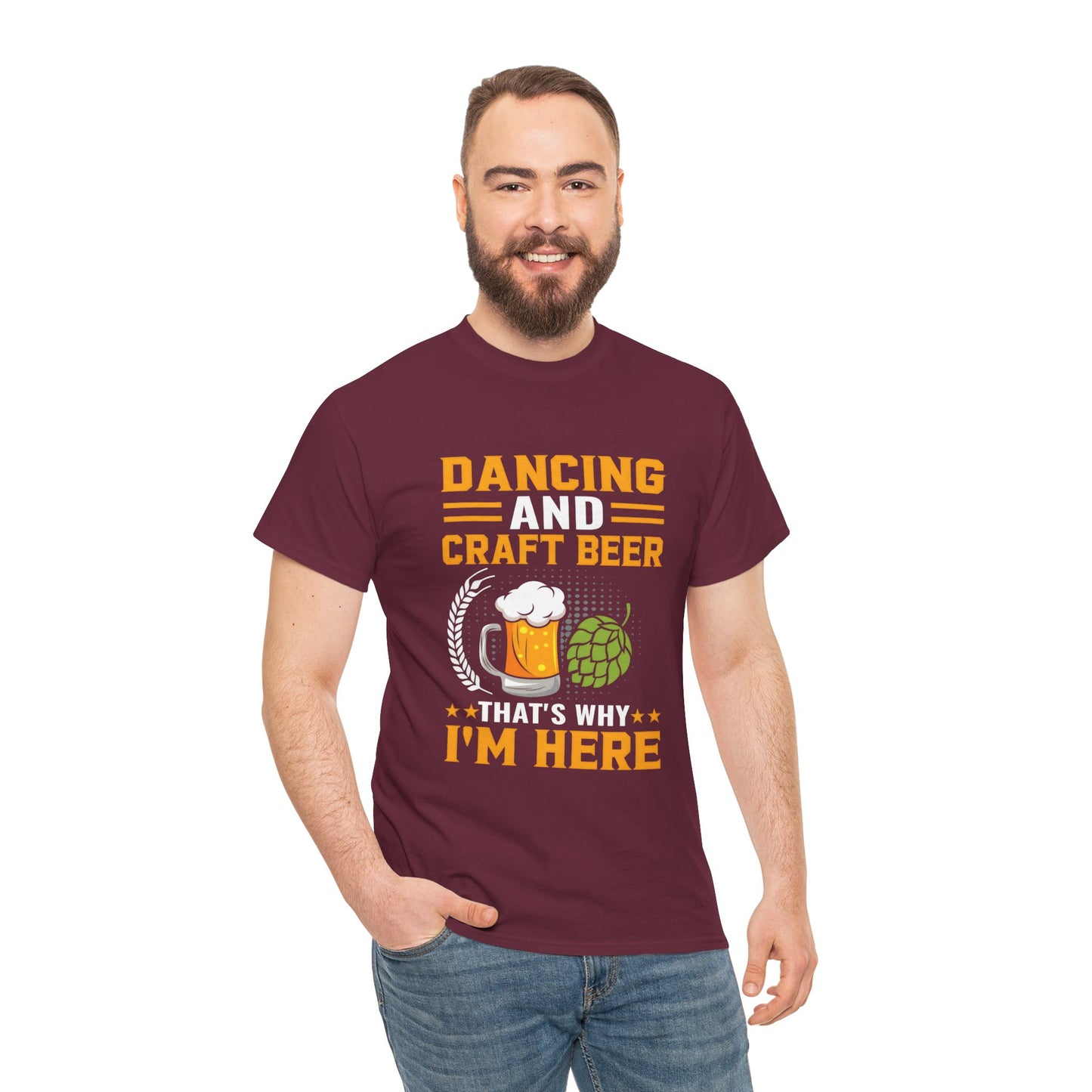 Funny Beer Slogan Tee, Dancing and Beer
