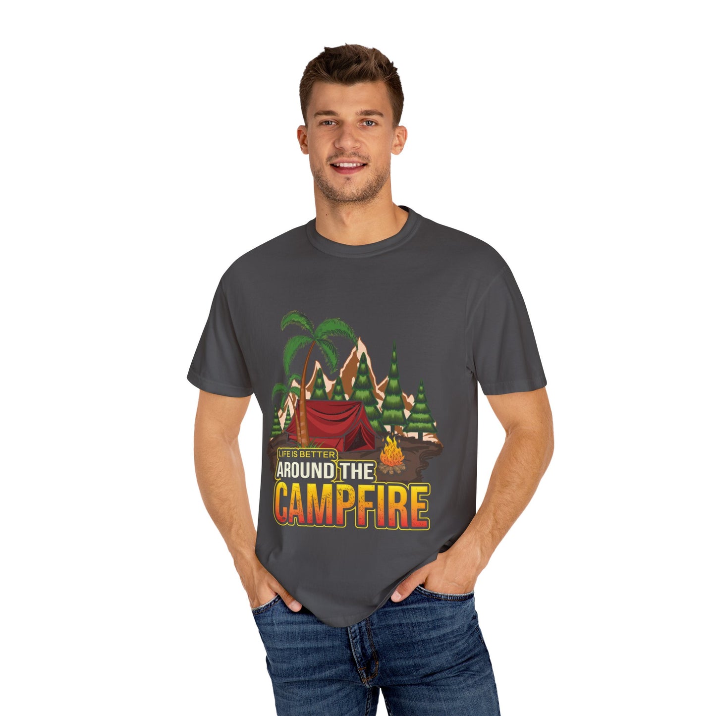 Campfire Adventure Unisex T-Shirt - Life is Better Around the Campfire