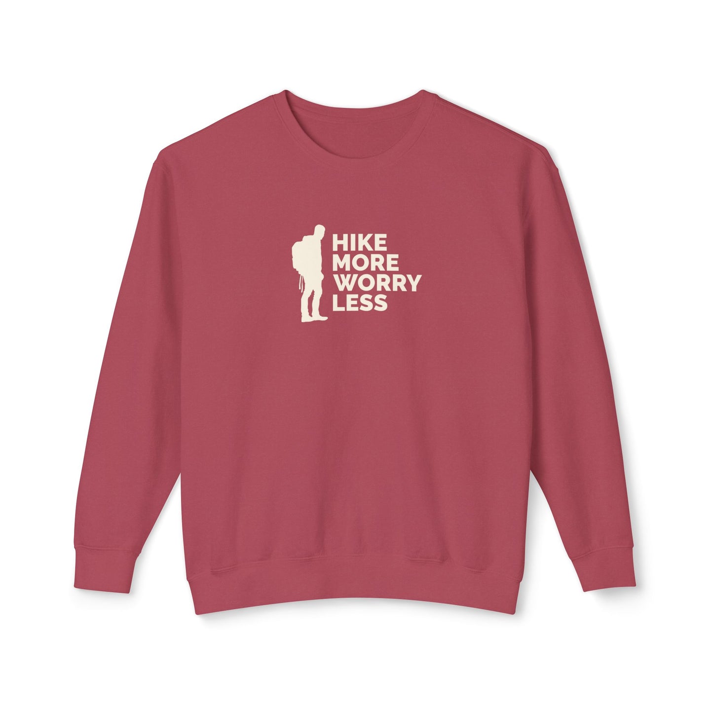 Hike More Worry Less Unisex Lightweight Crewneck Sweatshirt