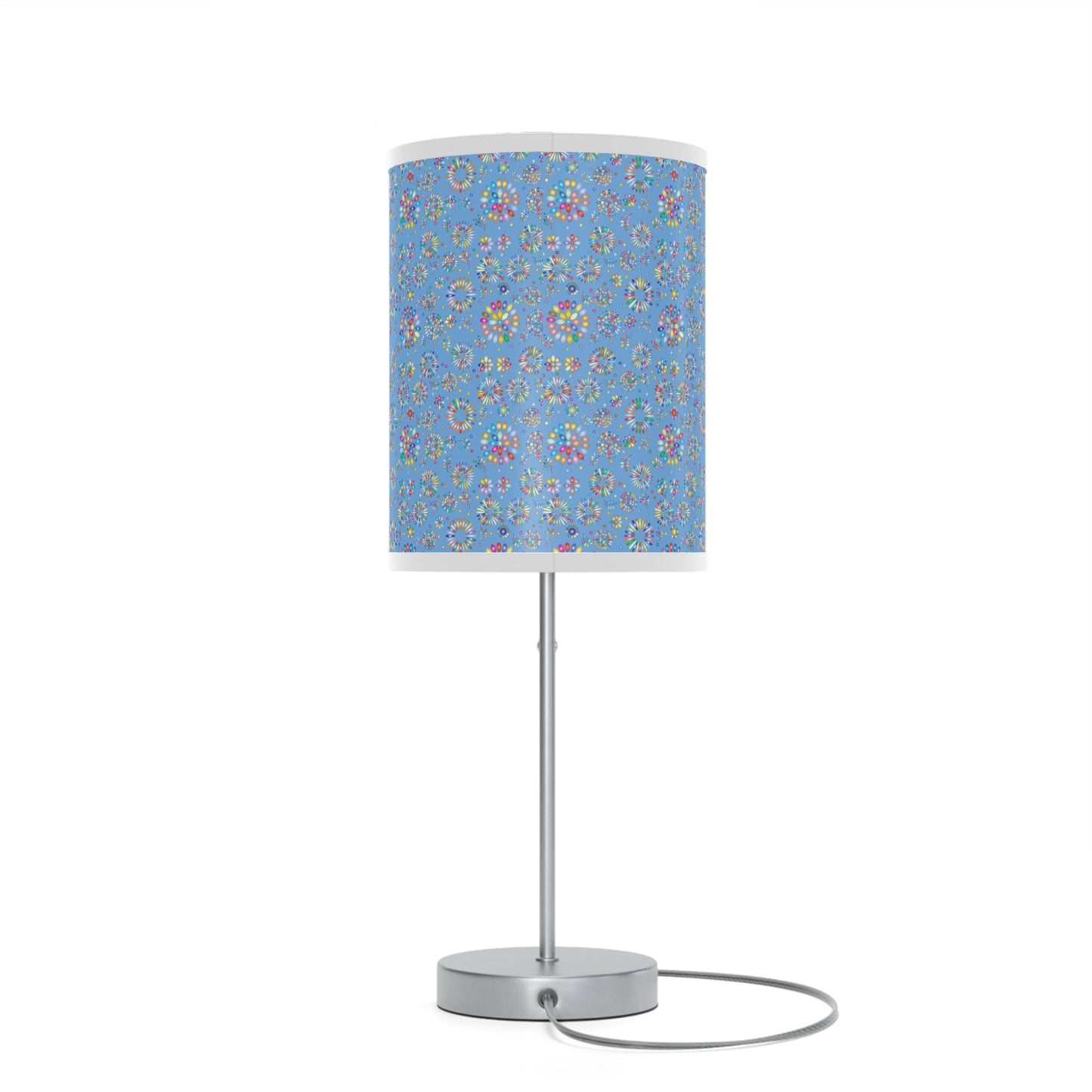 Vibrant Vibes: Happy Color Lamp on a Stand, US|CA plug / Light Blue