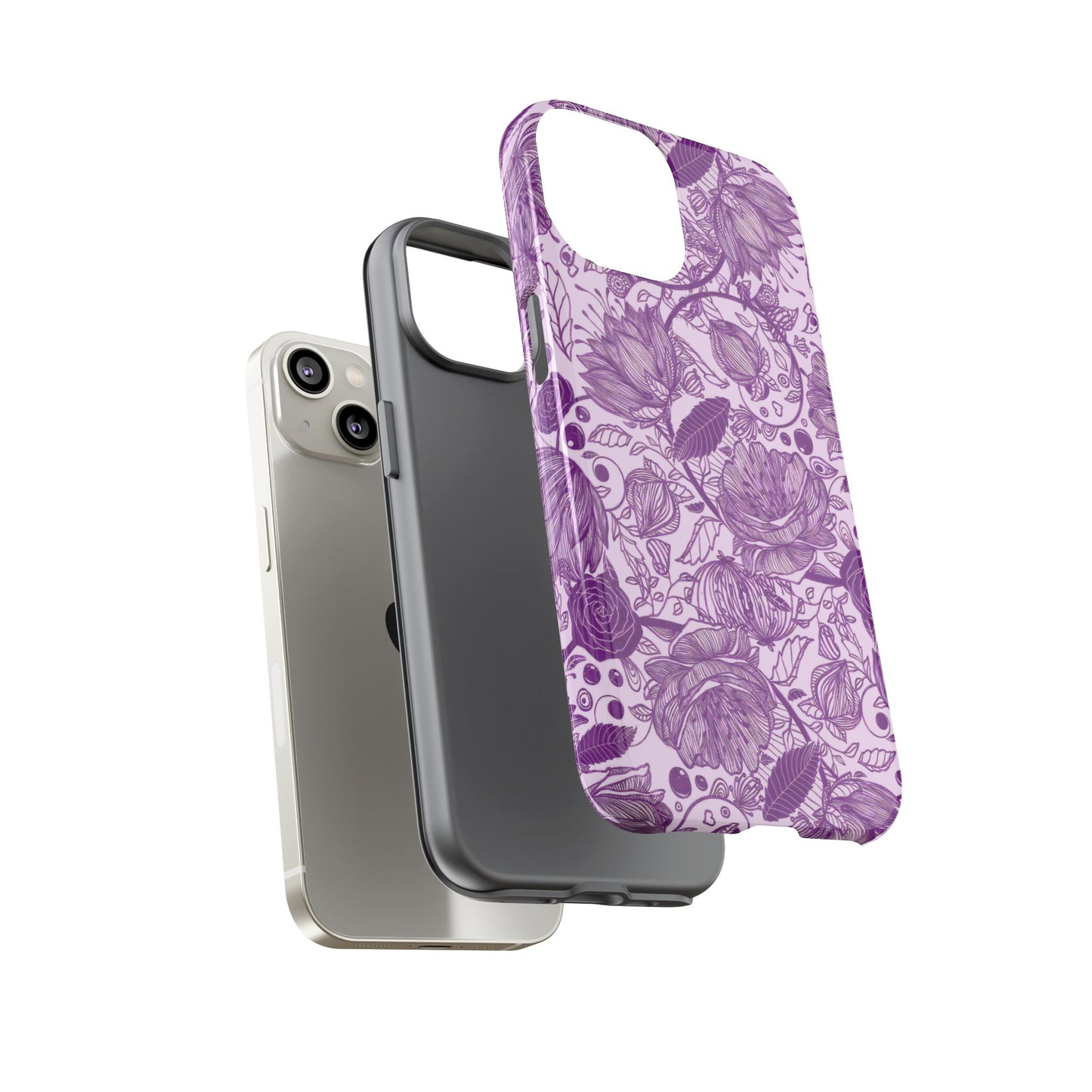 Graphical Garden: Purple Edition iPhone Tough Cases