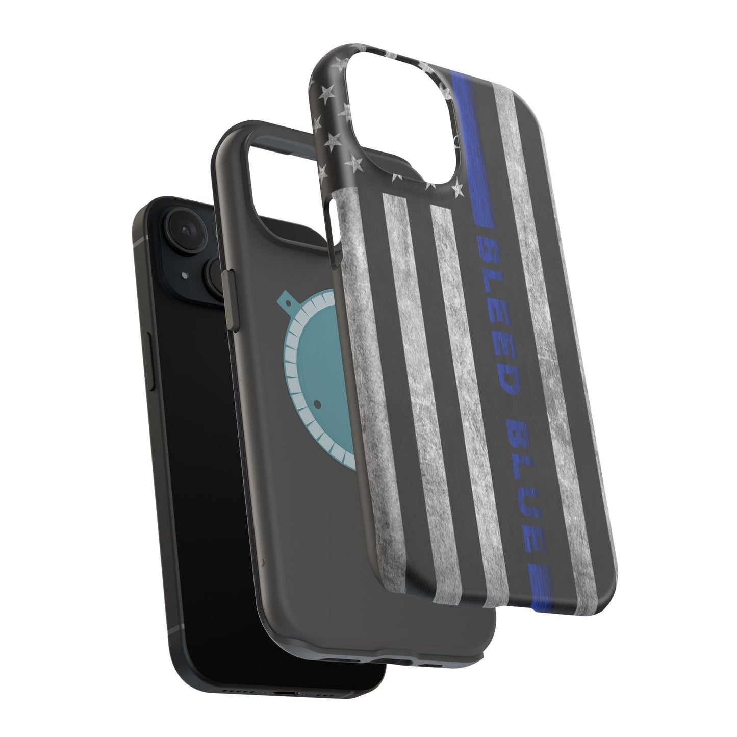 Police Magnetic Phone Cases, Bleed Blue