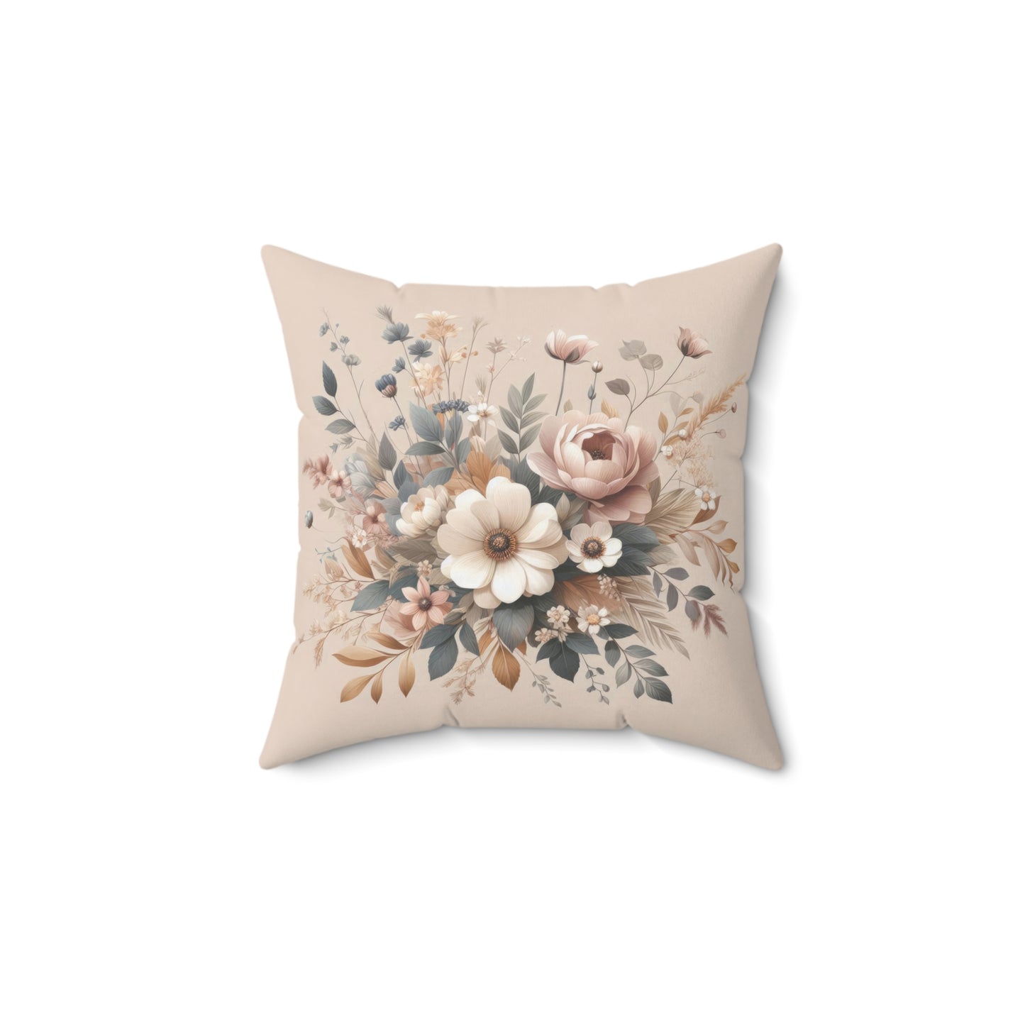 Dreamy Fall Blooms Spun Polyester Square Pillow