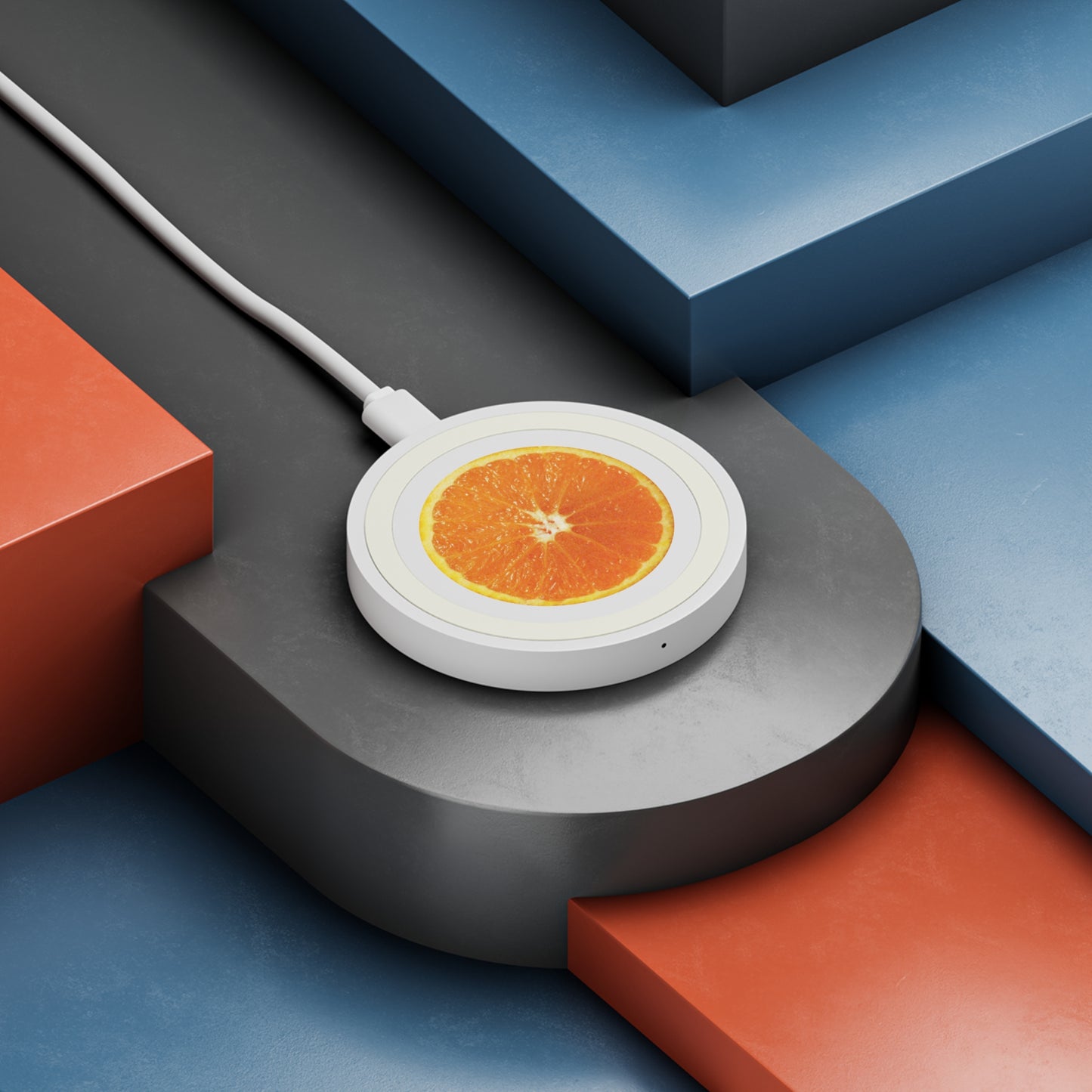 Orange Quake Wireless Charging Pad