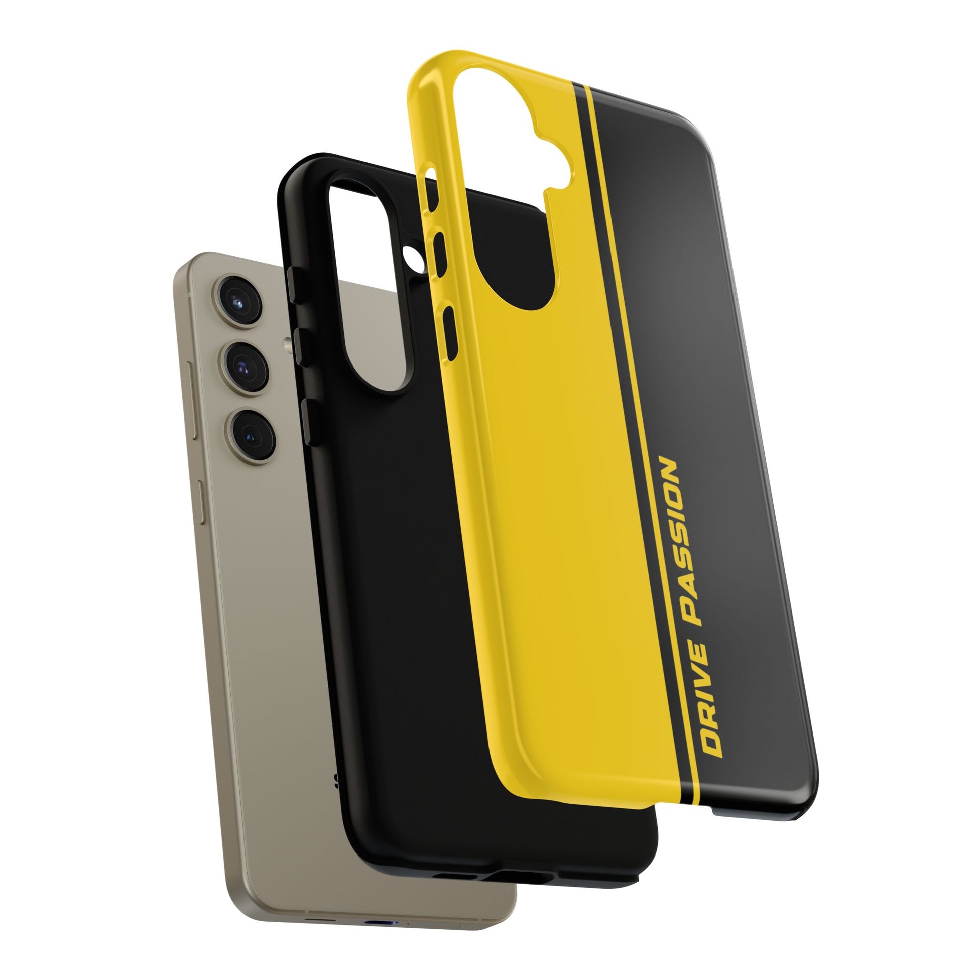 Drive Passion Tough Case – Bold Yellow & Black Design