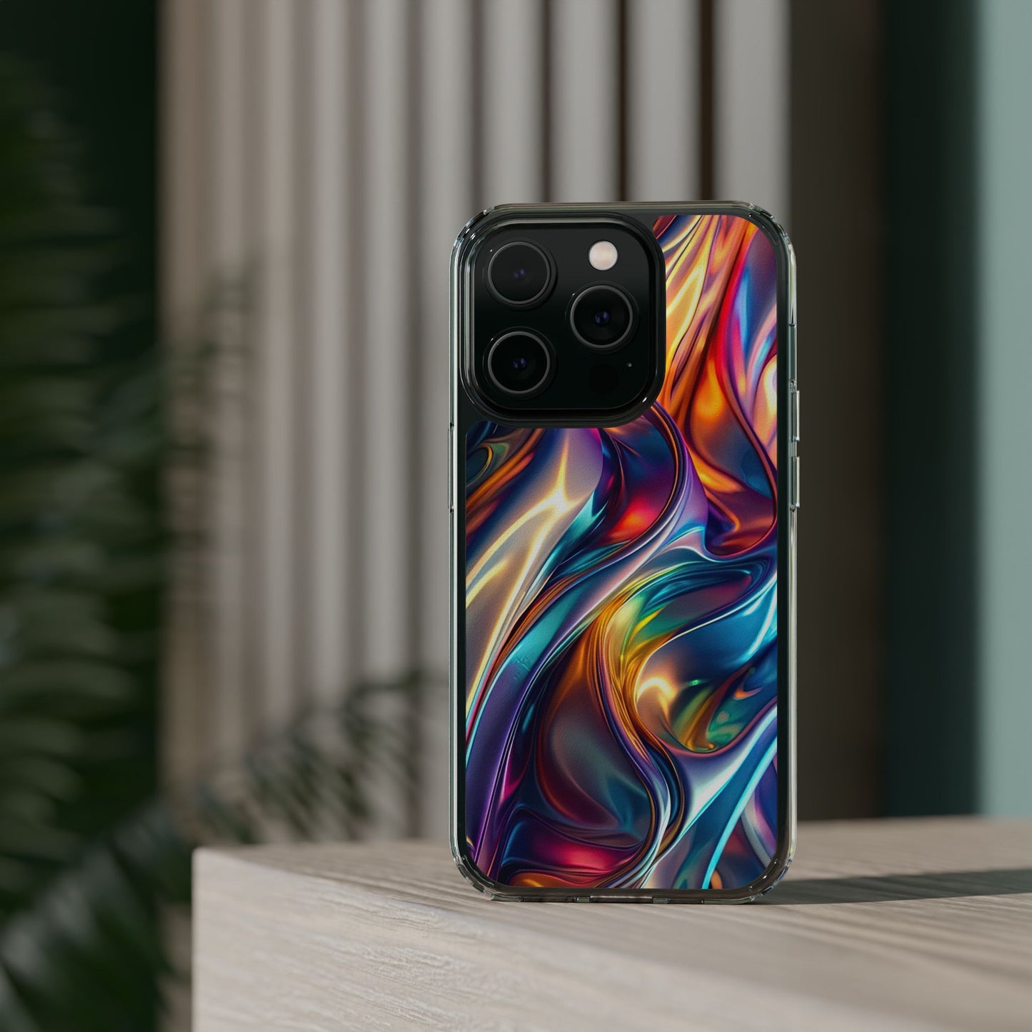 Colorful Clear Case for iPhone – Abstract Art Design