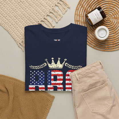 BBQ King Unisex Heavy Cotton Tee - Patriotic Grilling Shirt for Summer Celebrations