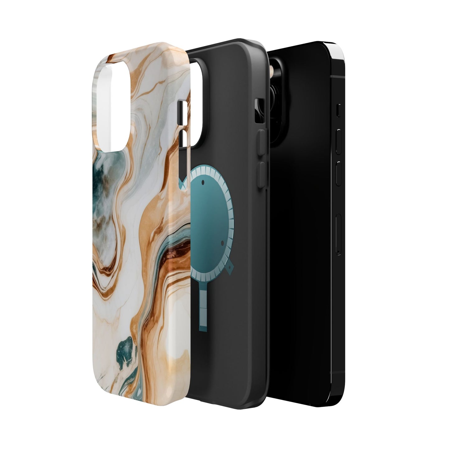 Stylish Magnetic Phone Cases, Abstract Marble Design for Everyday Use