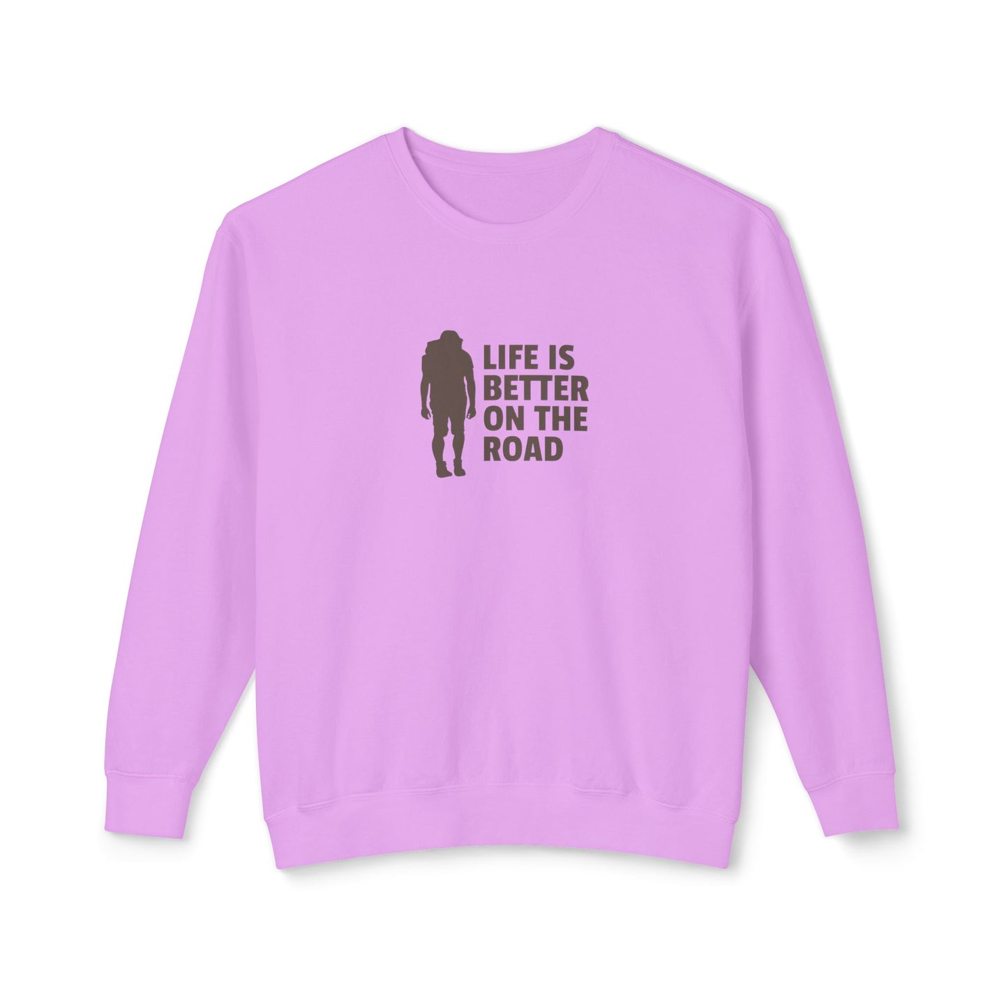 Life Is Better On The Road Unisex Lightweight Crewneck Sweatshirt