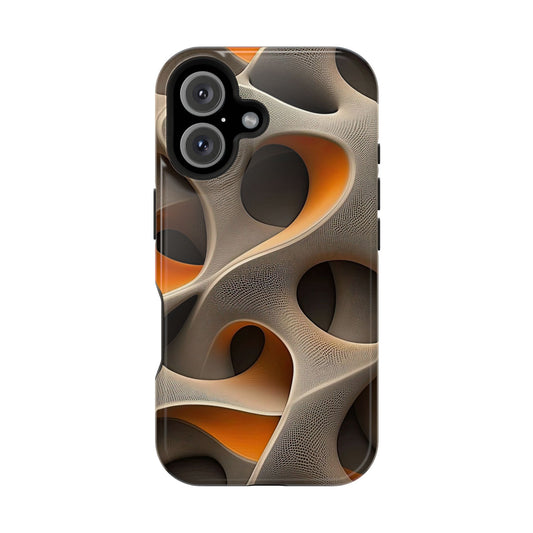 Stylish Magnetic Phone Cases, Abstract Geometric Design