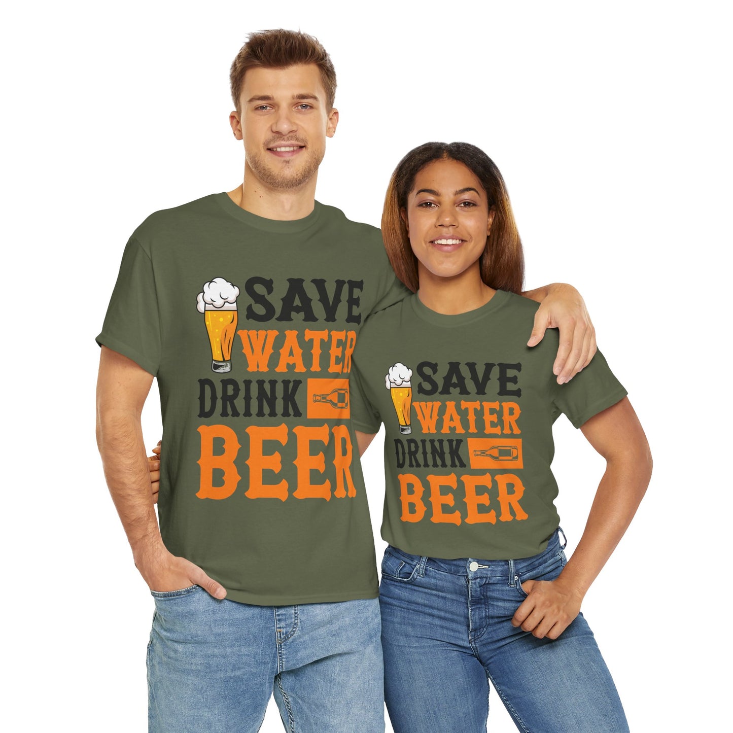 Funny Beer Slogan, Save Water Drink Beer