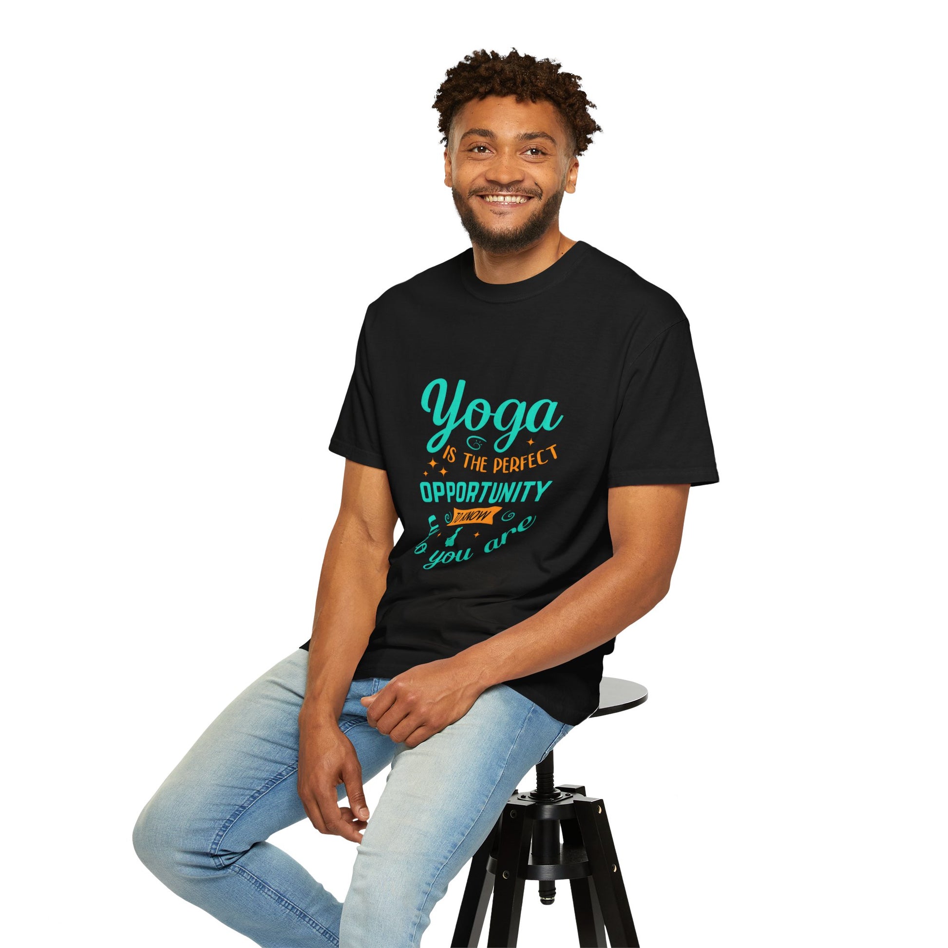 Yoga Opportunity Unisex Garment-Dyed T-Shirt - Perfect for Wellness Enthusiasts