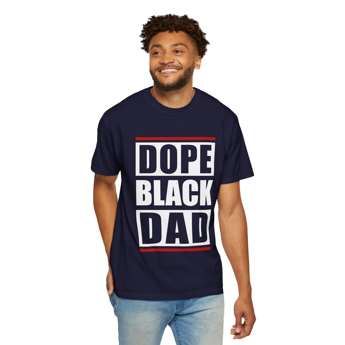 Dope Black Dad Garment-Dyed T-Shirt | Cool Dad Apparel