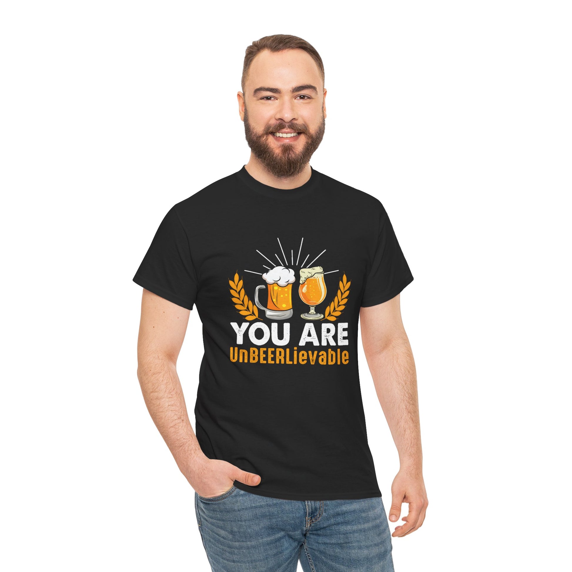 Funny Beer Slogan Tee, You Are UnBEERLievable