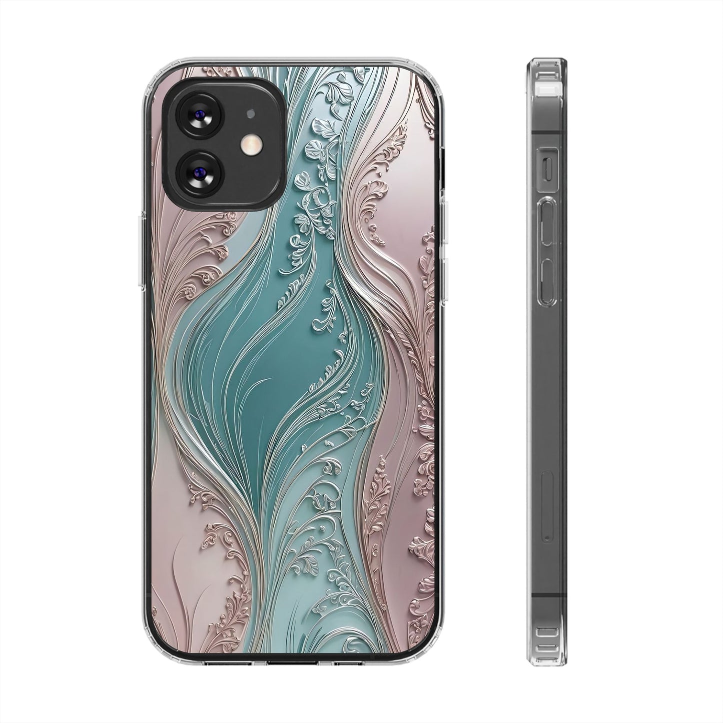 Elegant Clear Phone Cases,  Abstract Design