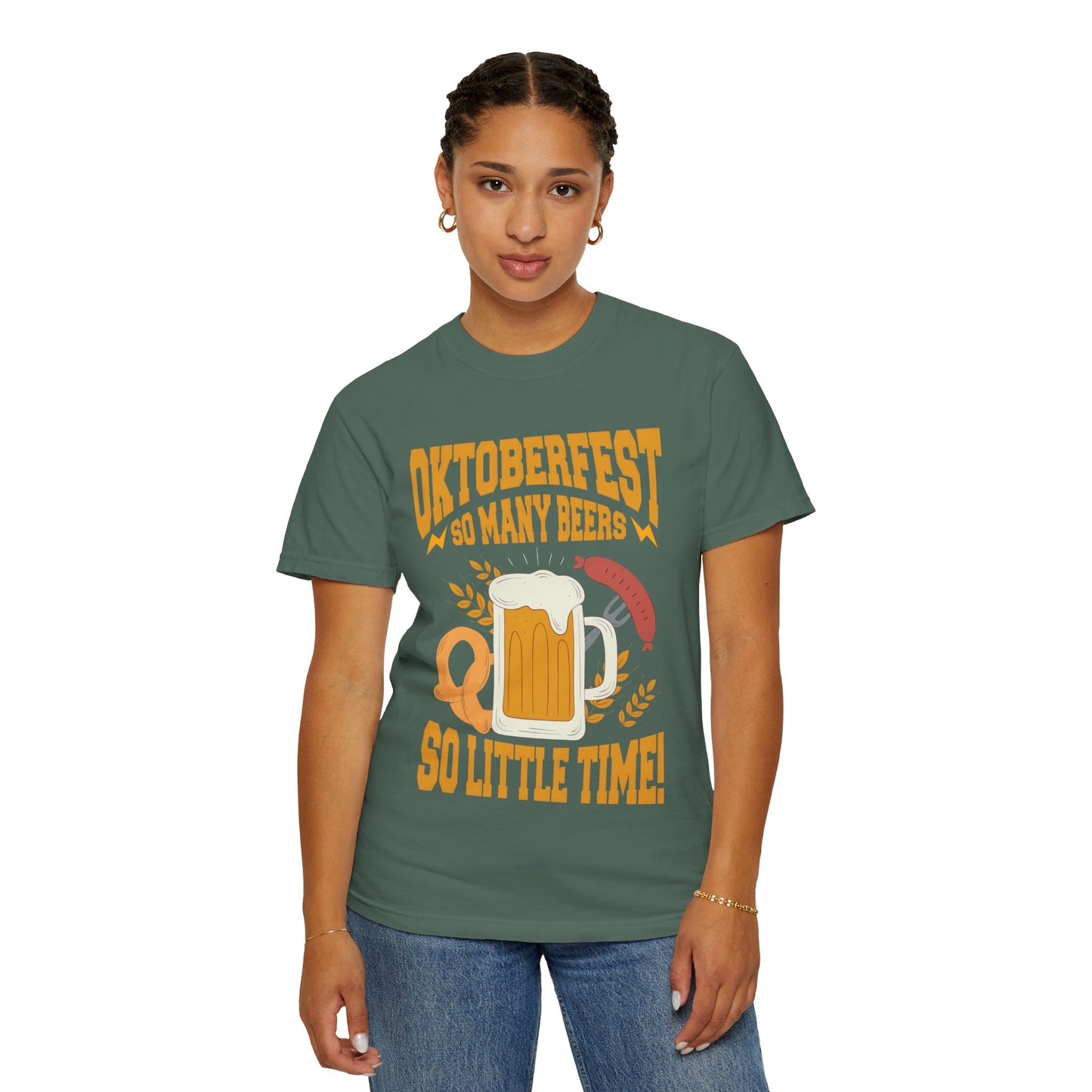 Oktoberfest Graphic Unisex T-Shirt - Celebrate with Beer & Pretzels