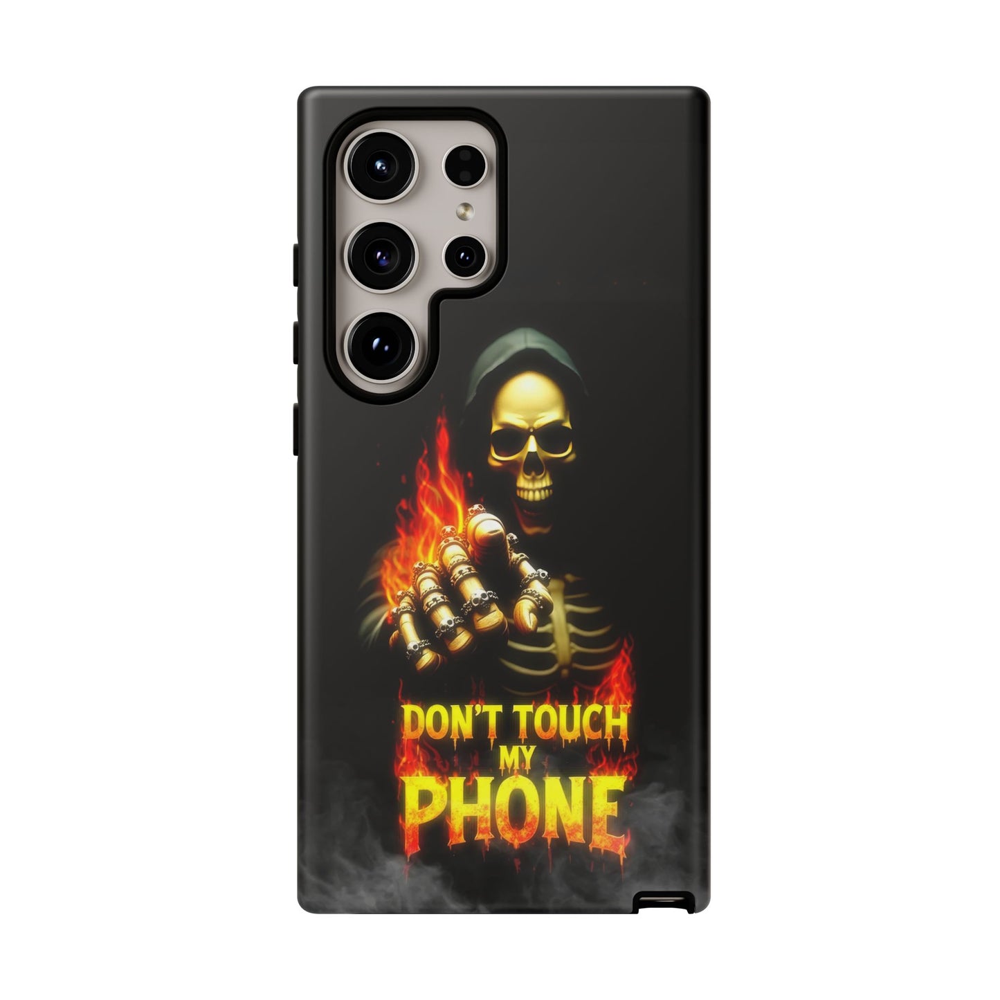 Skull Design Samsung Phone Case, Don't Touch My Phone Mobile Cover