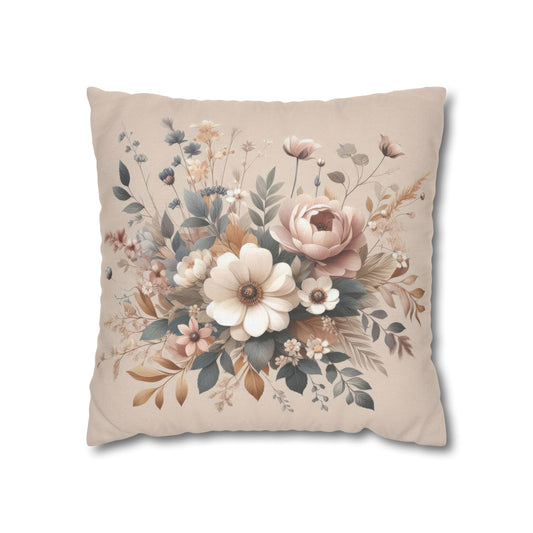 Dreamy Fall Blooms Spun Polyester Square Pillowcase