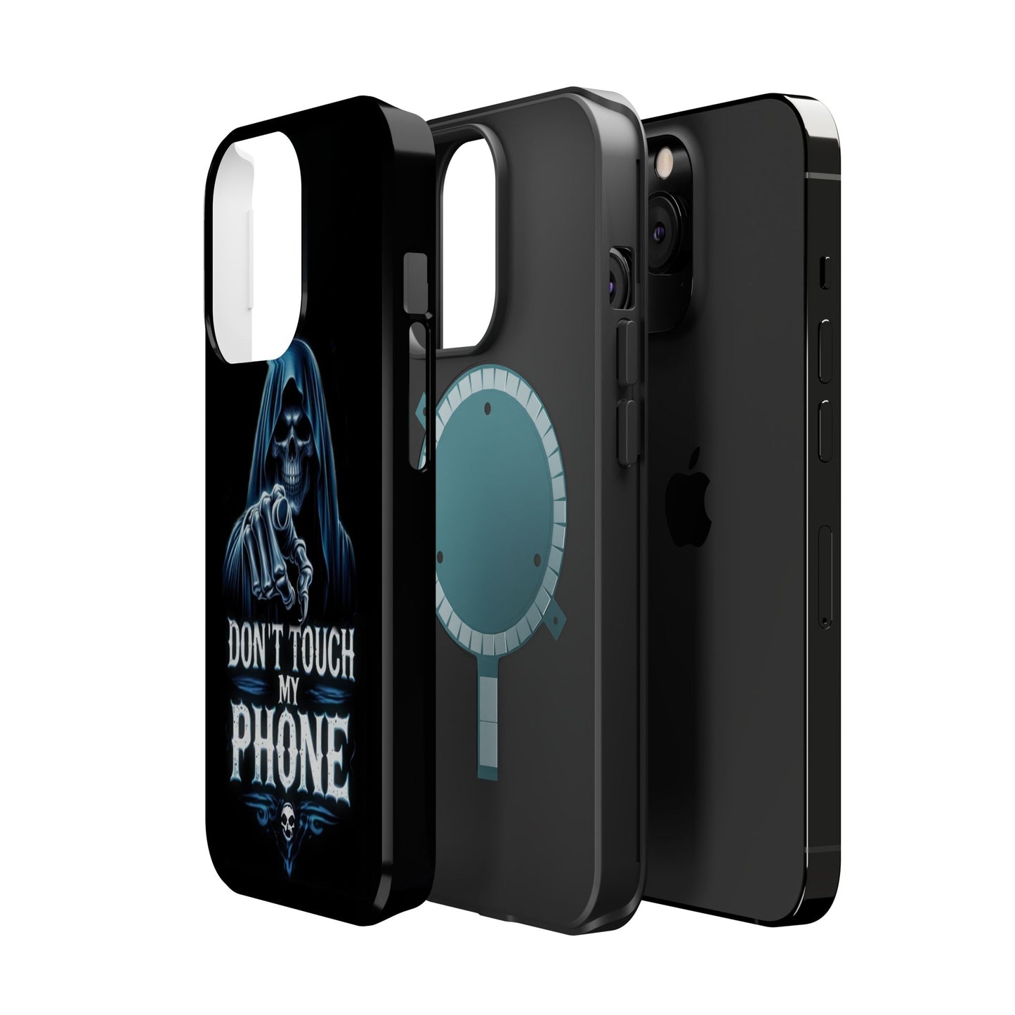 Gothic Magnetic iPhone Case: Don't Touch My Phone