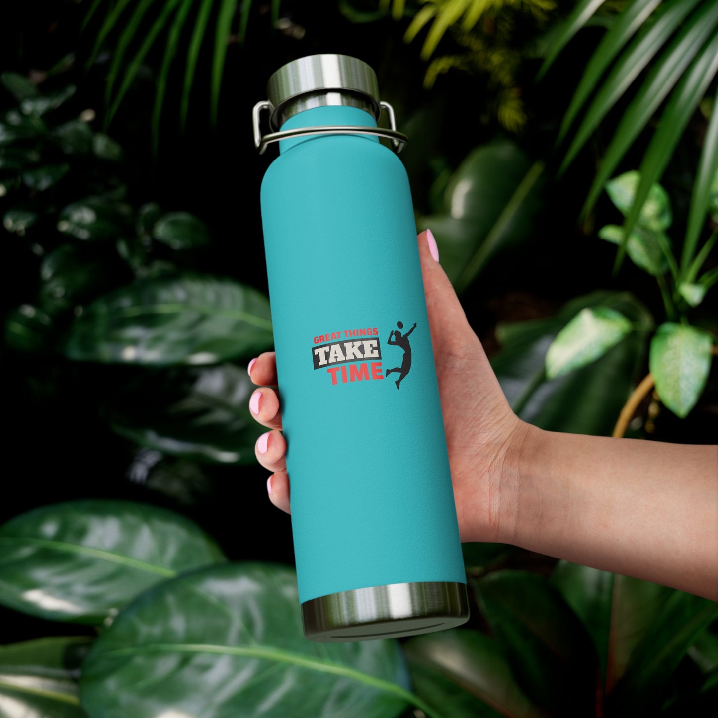 Great Things Take Time  Copper Vacuum Insulated Bottle, 22oz