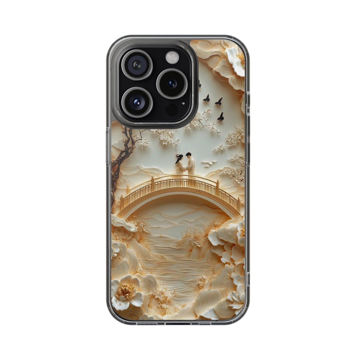 Romantic Couple 3D Effect Clear Cases,  Artistic Protective Cover