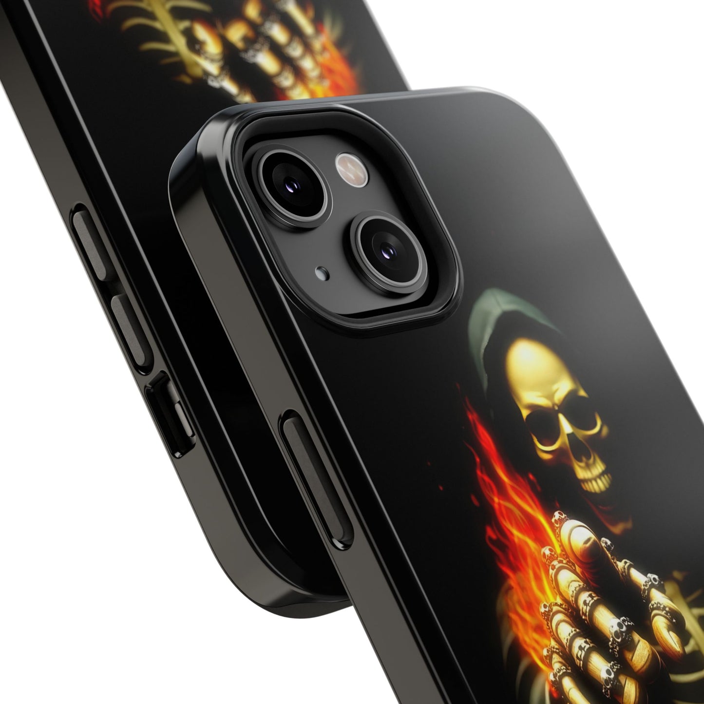 Skull Design Impact-Resistant iPhone Case, Don't Touch My Phone