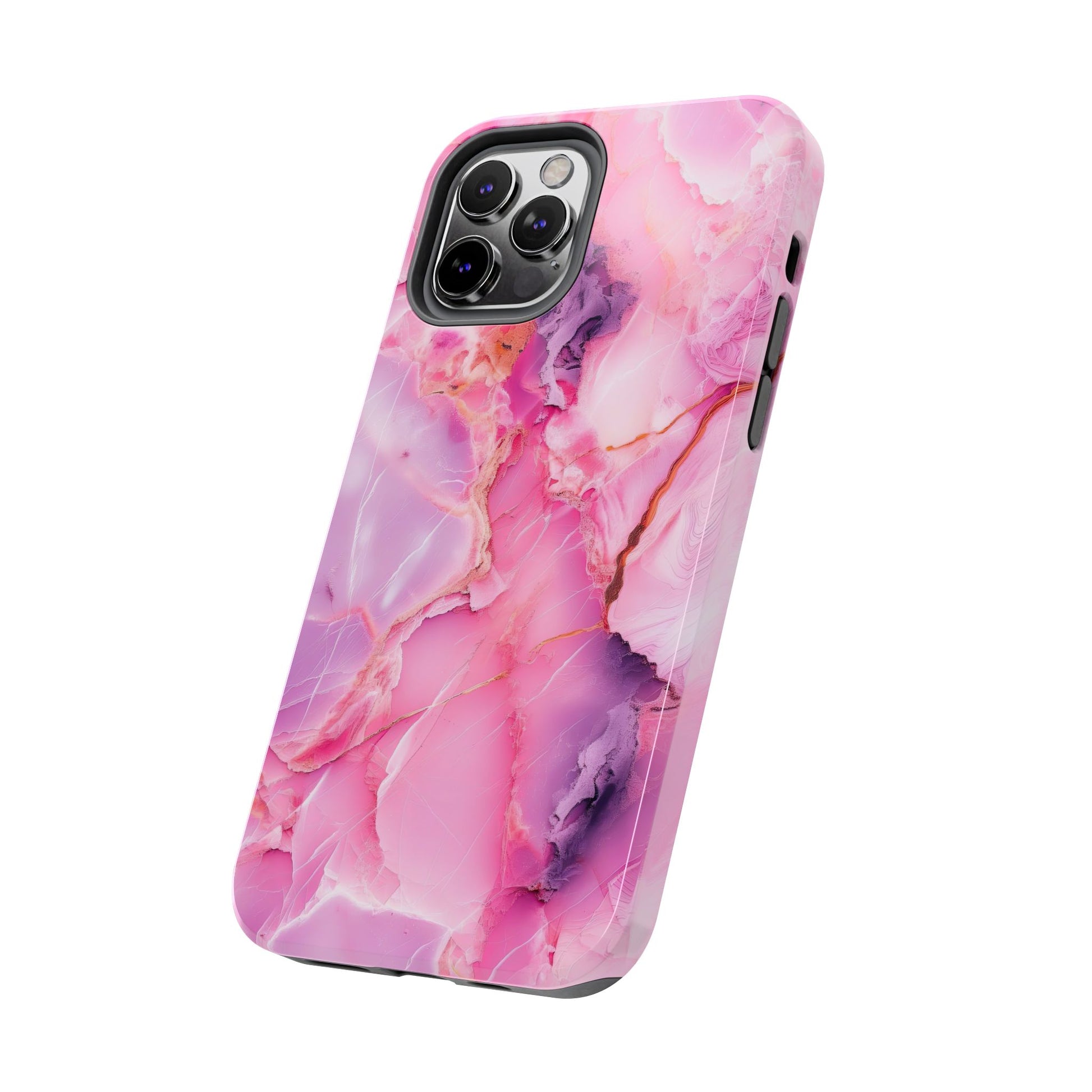 Pink Marble Tough Cases for iPhone, Stylish Protective Covers
