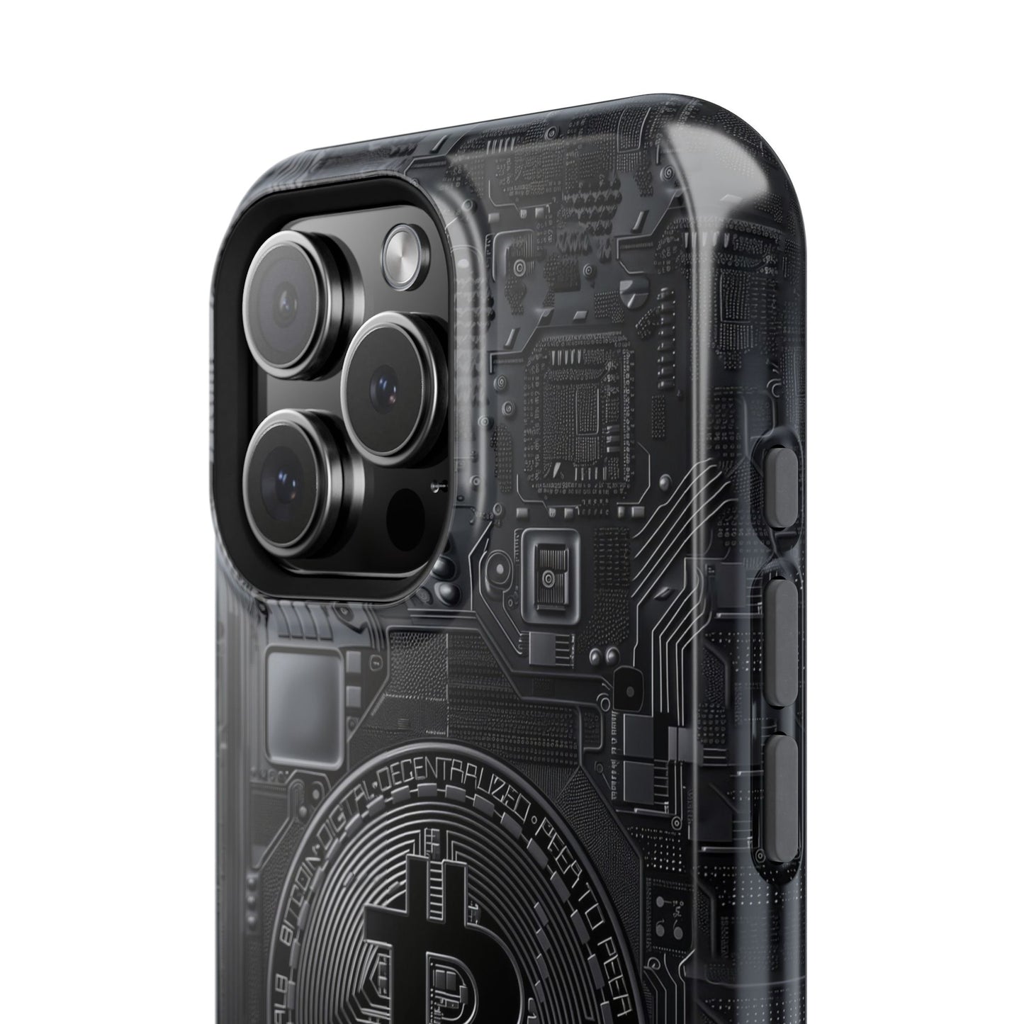 Black Bitcoin Magnetic iPhone Cases - Ideal for Tech Enthusiasts