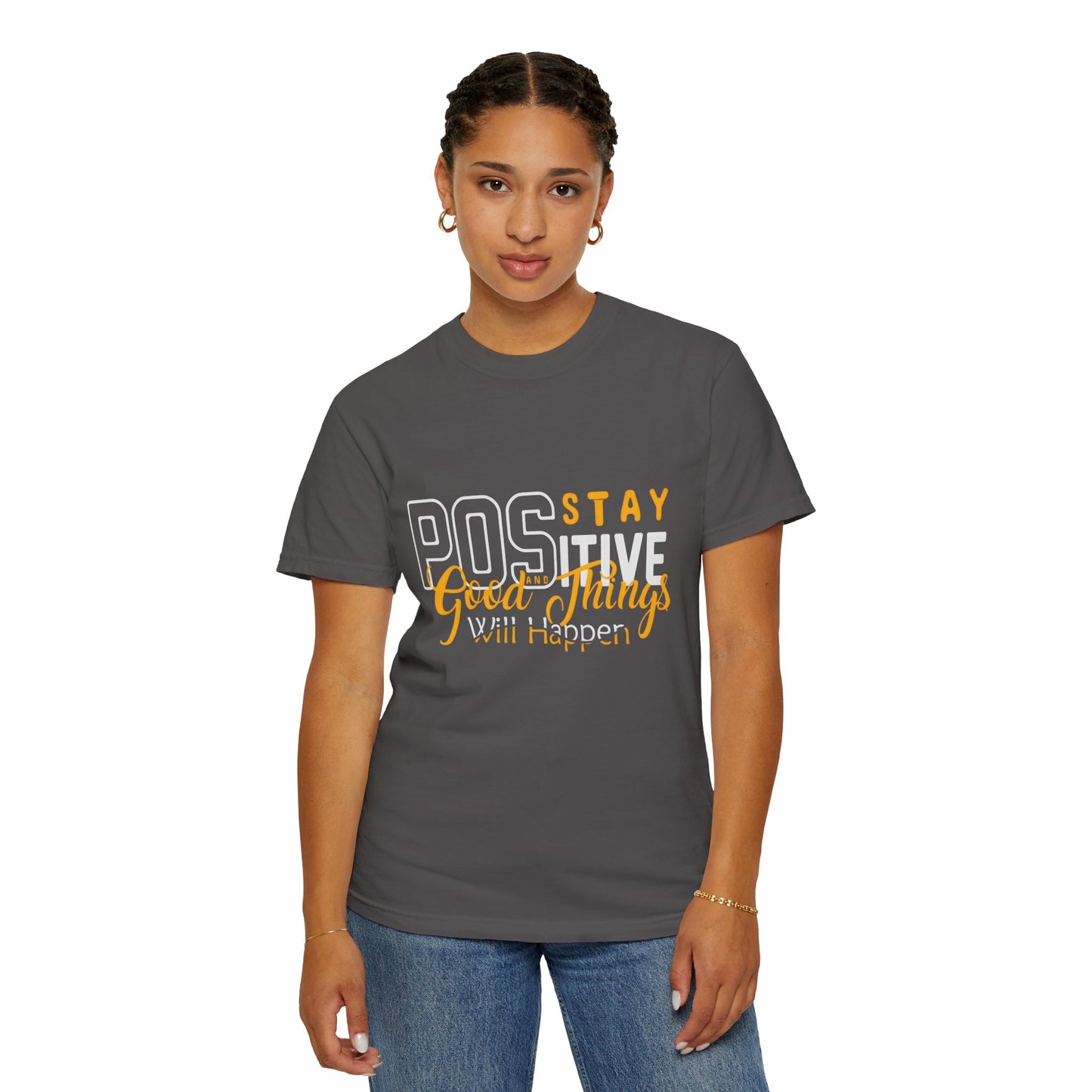 Unisex Positive Vibe T-Shirt - Stay Positive Good Things Will Happen