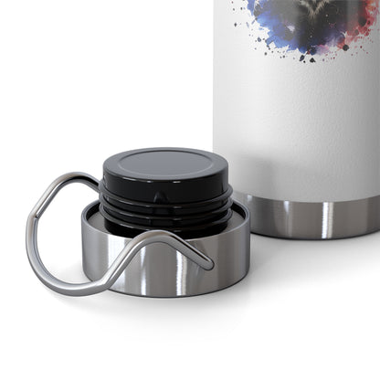 22oz Insulated Water Bottle — Watercolor Cat Splash Design