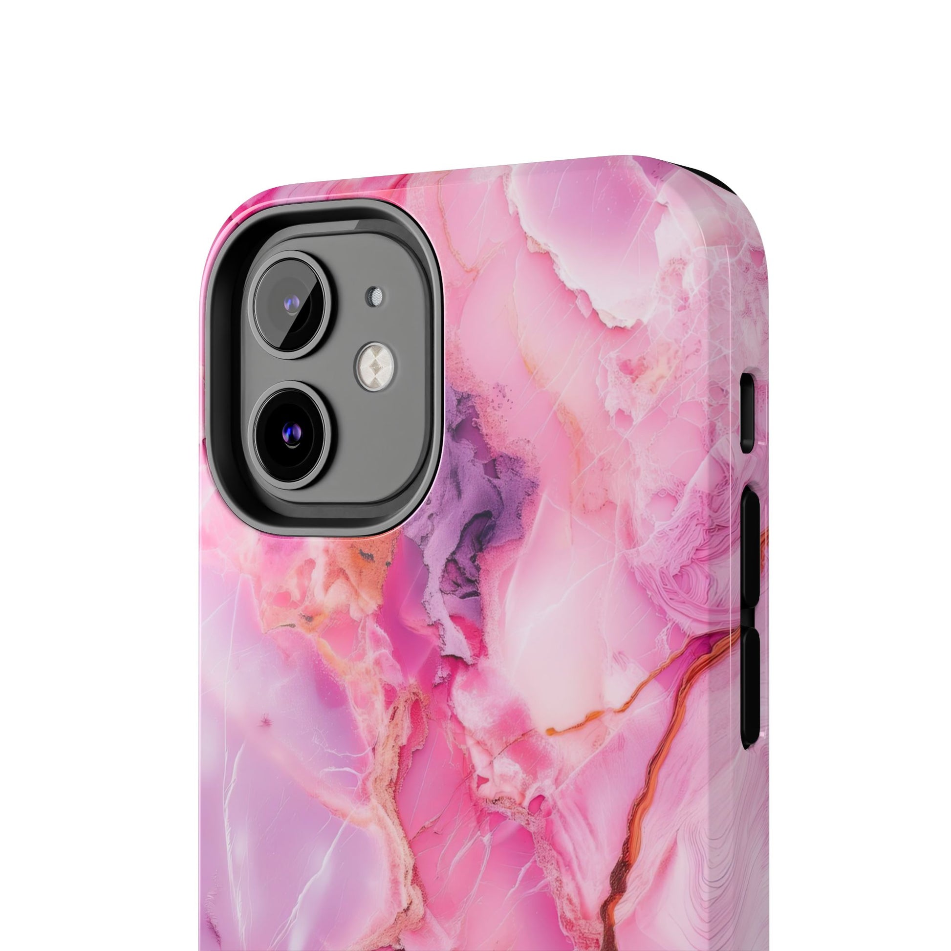 Pink Marble Tough Cases for iPhone, Stylish Protective Covers