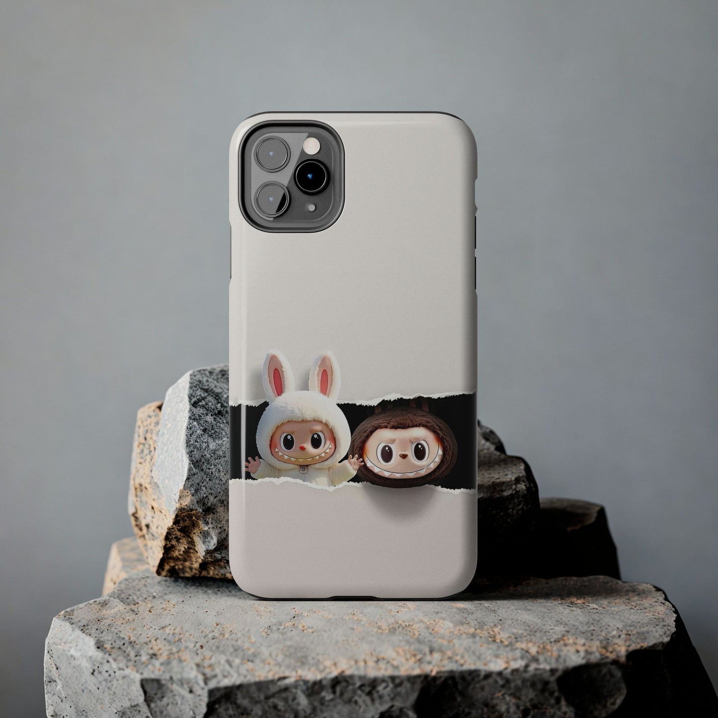 The Monsters Tough Case for iPhone Models and Variations – Dual Layer Protective Cover, Playful Design, Cute Mobile Accessory