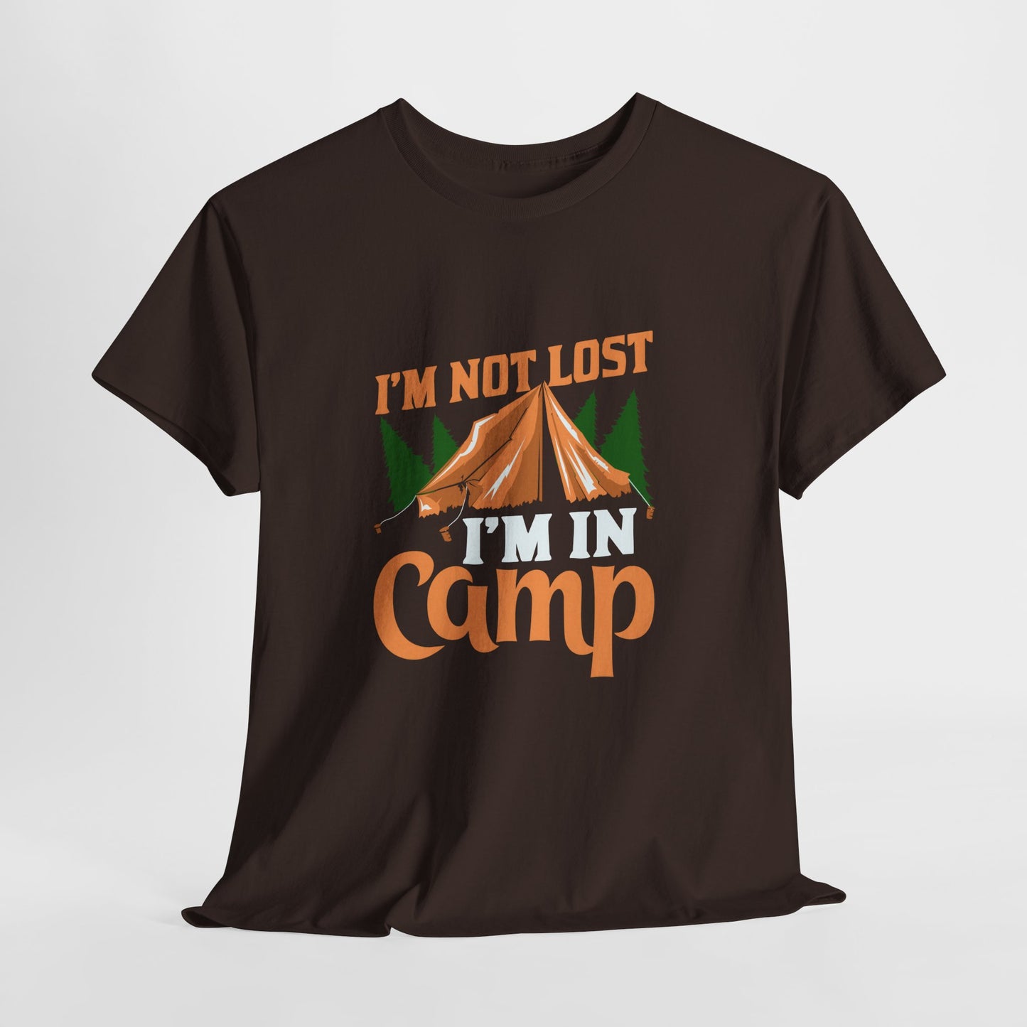 I'm Not Lost, I'm in Camp Unisex Heavy Cotton Tee - Perfect for Camping Lovers