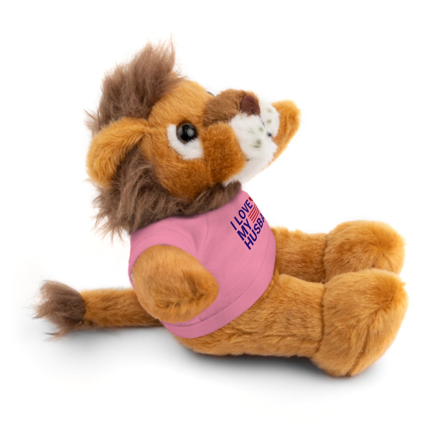 Stuffed Animal with "I love my husband" Tee, Gift for husband