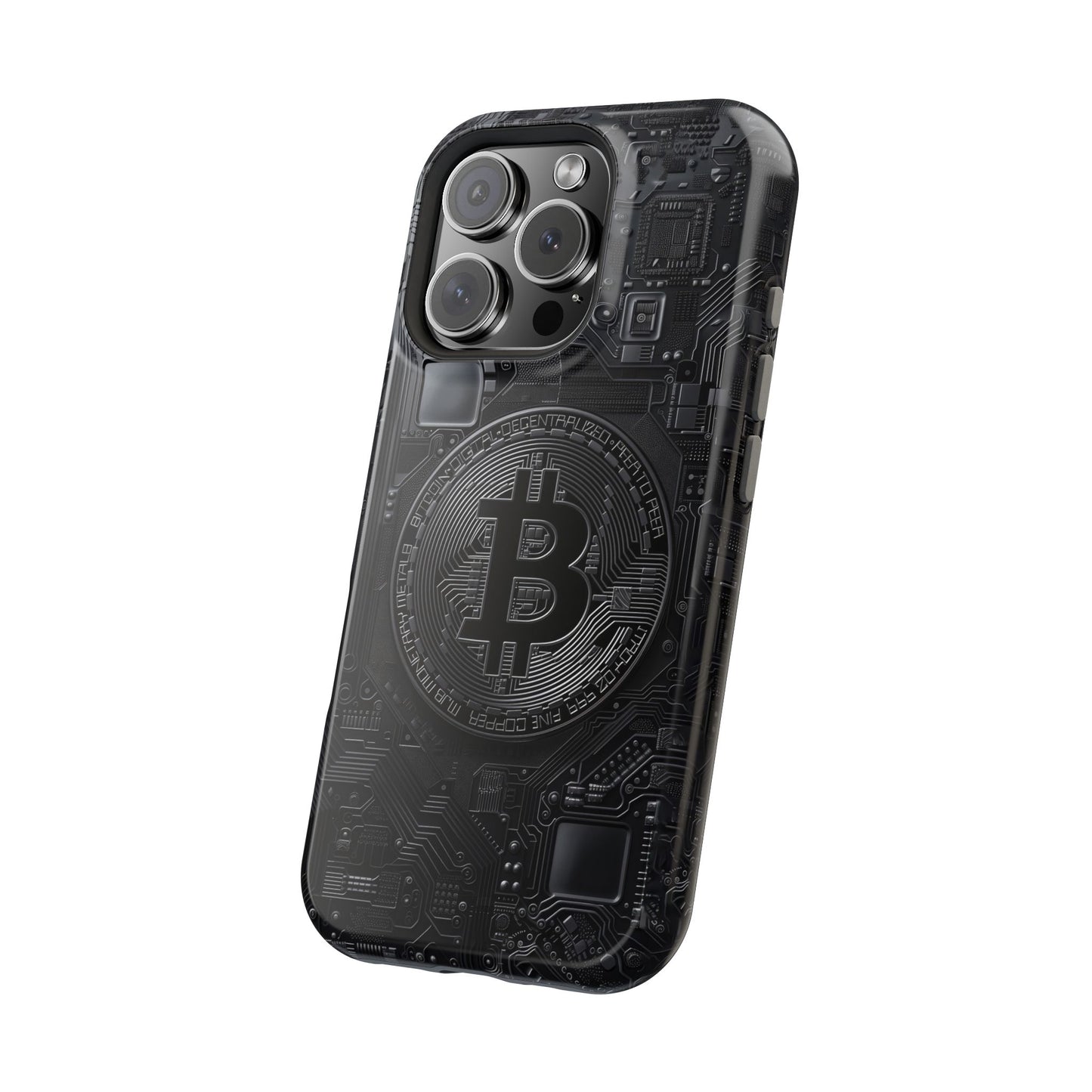 Black Bitcoin Magnetic iPhone Cases - Ideal for Tech Enthusiasts