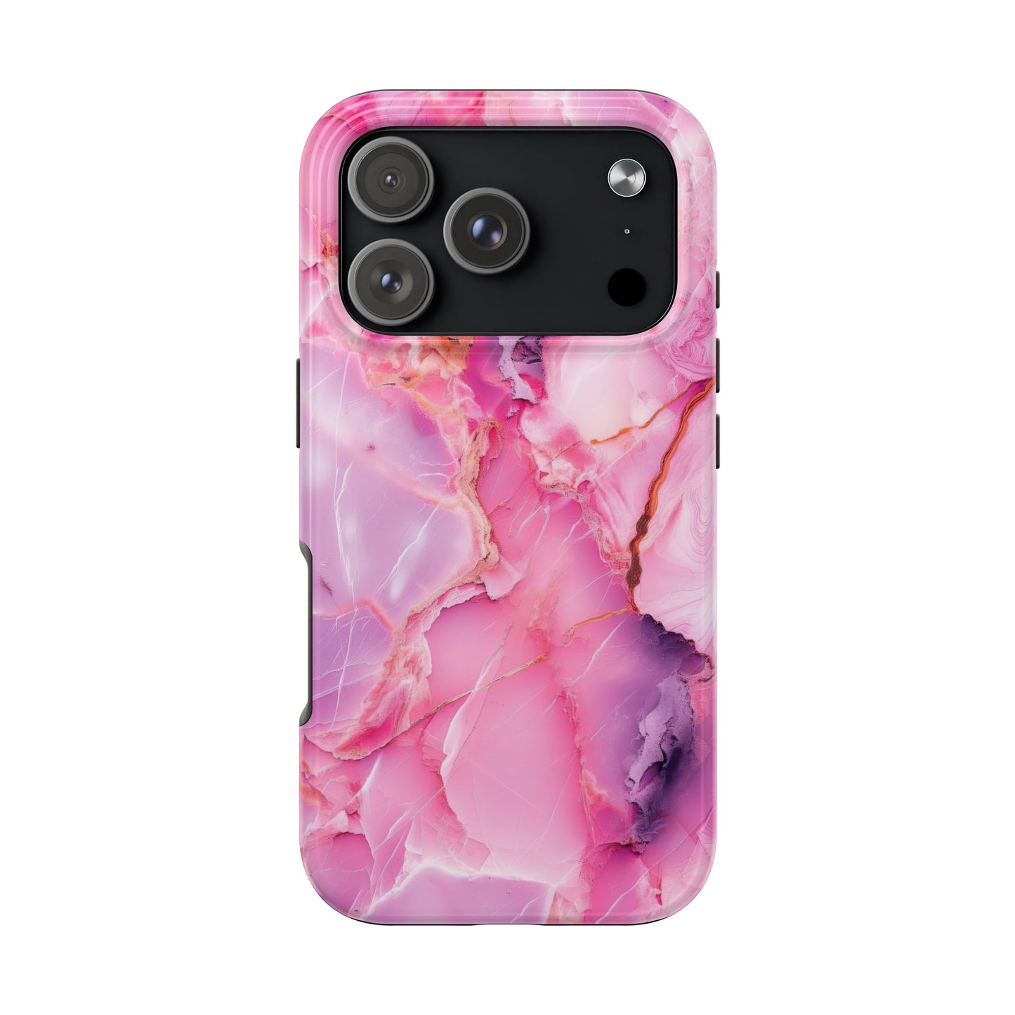 Pink Marble Tough Cases for iPhone, Stylish Protective Covers