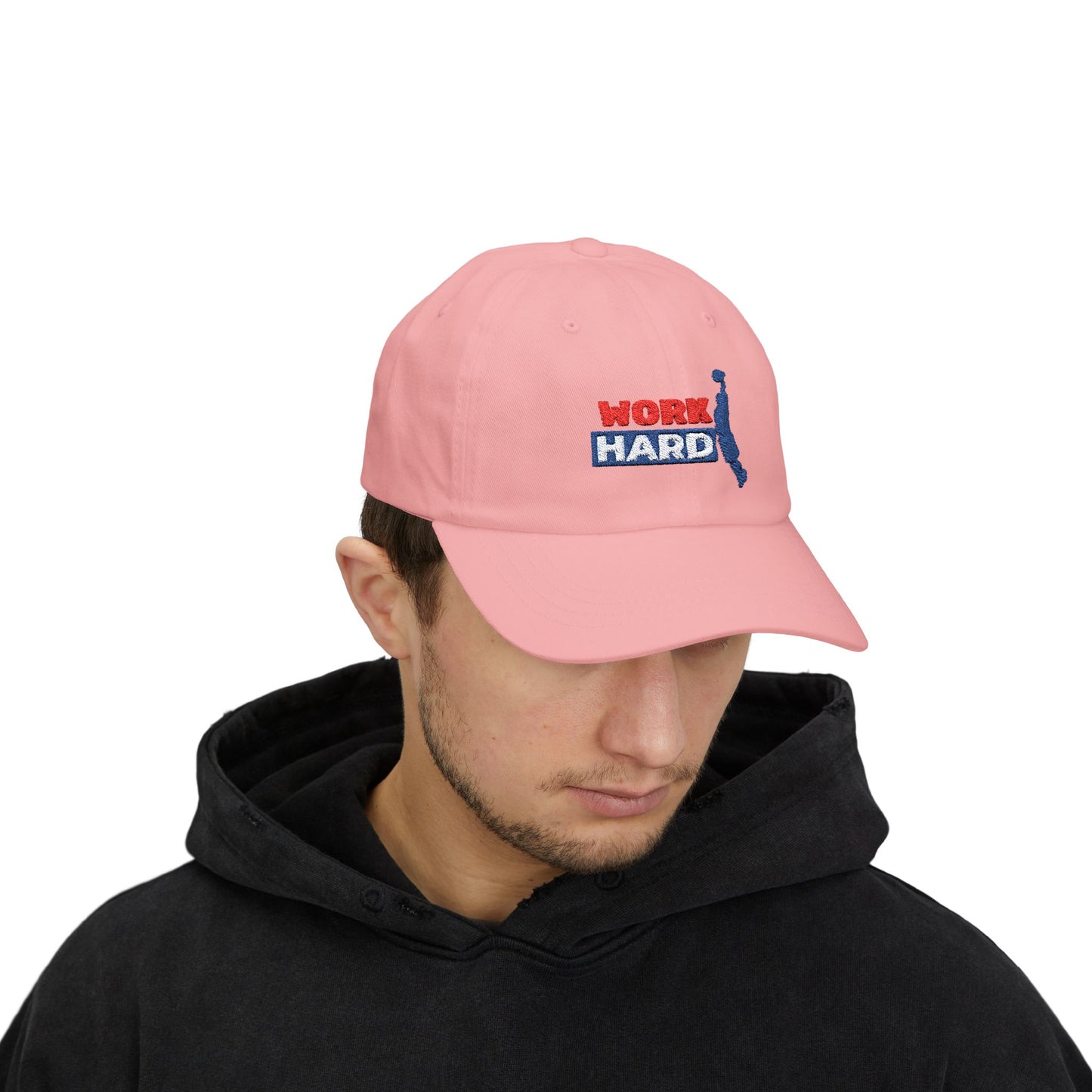 Work Hard Classic Dad Cap / embroidered