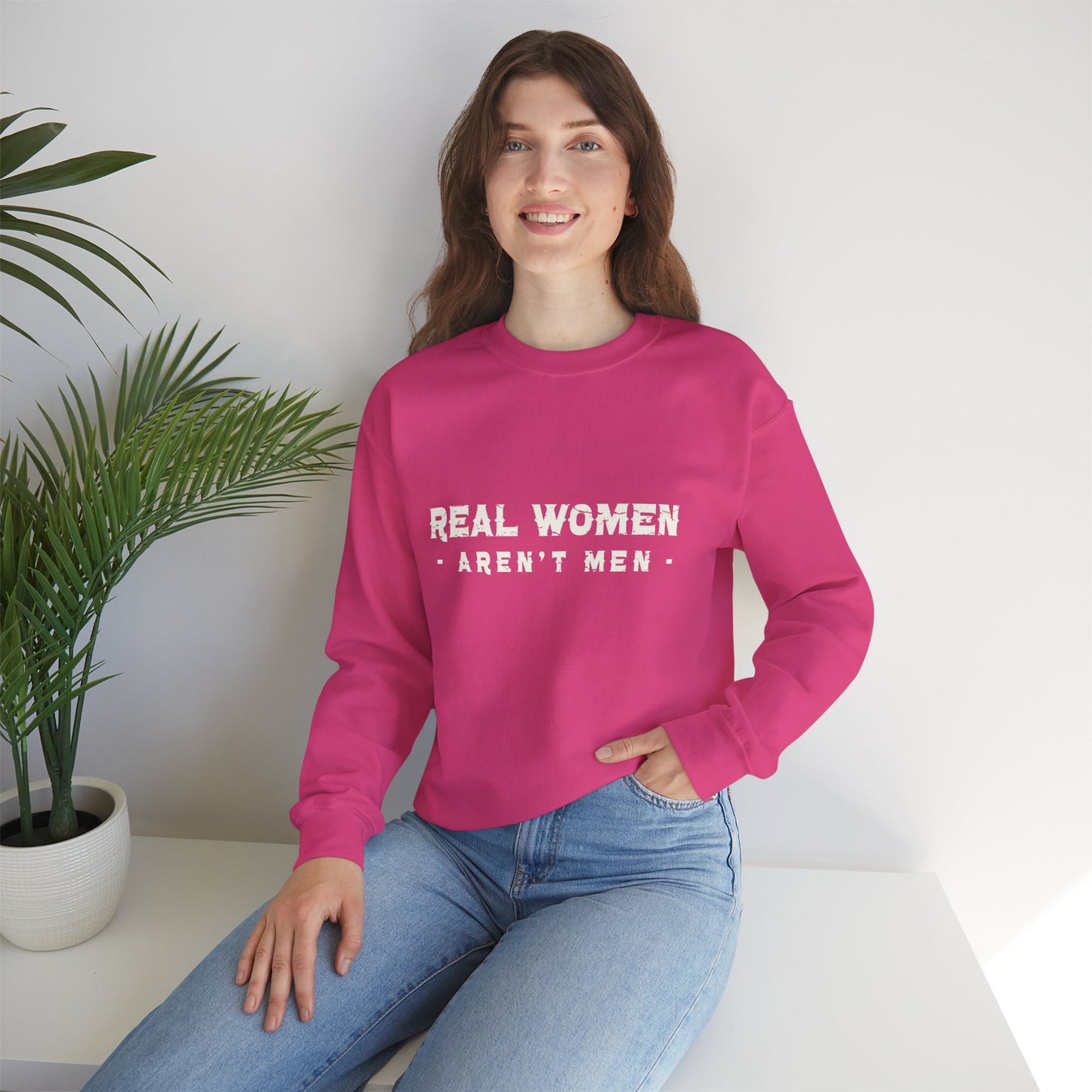 Real Women Unisex Heavy Blend™ Crewneck Sweatshirt 50% cotton and 50% polyester