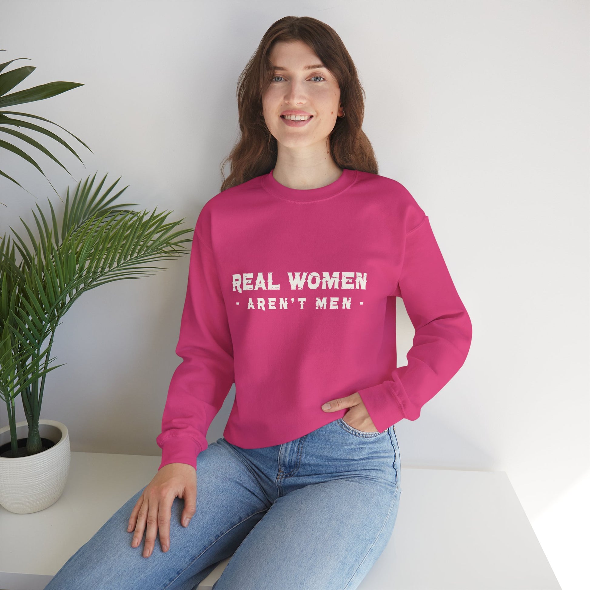 Real Women Unisex Heavy Blend™ Crewneck Sweatshirt 50% cotton and 50% polyester