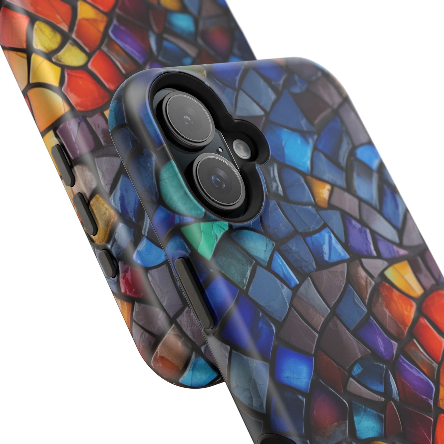 Stained Glass Impact-Resistant Phone Case, Colorful Phone Cover