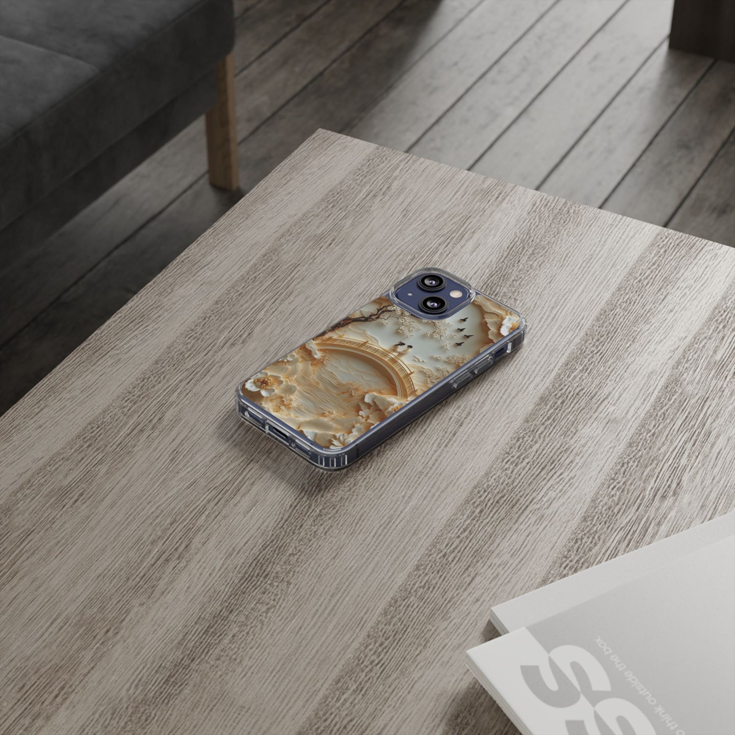 Romantic Couple 3D Effect Clear Cases,  Artistic Protective Cover