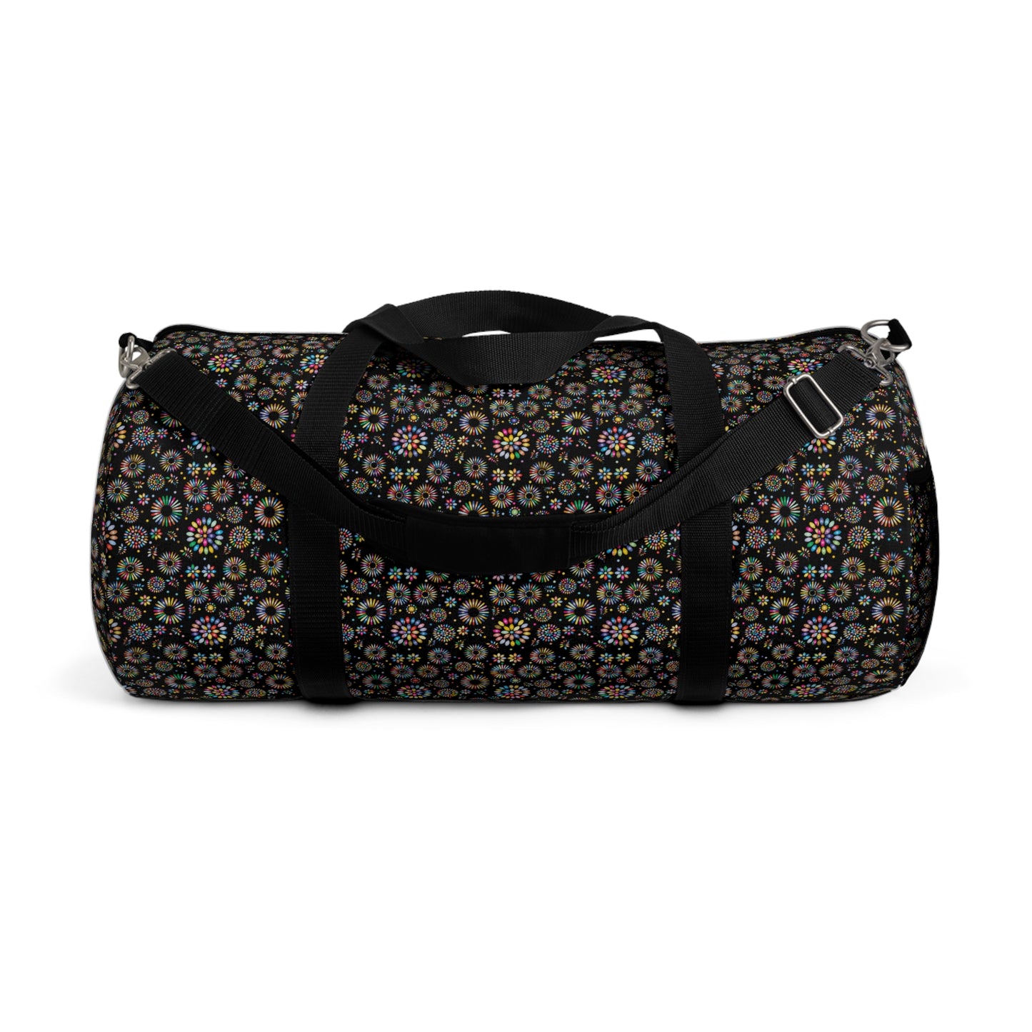 Vibrant Vibes: Happy Color Duffel Bag / Black