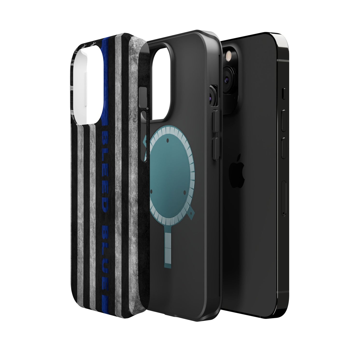 Police Magnetic Phone Cases, Bleed Blue