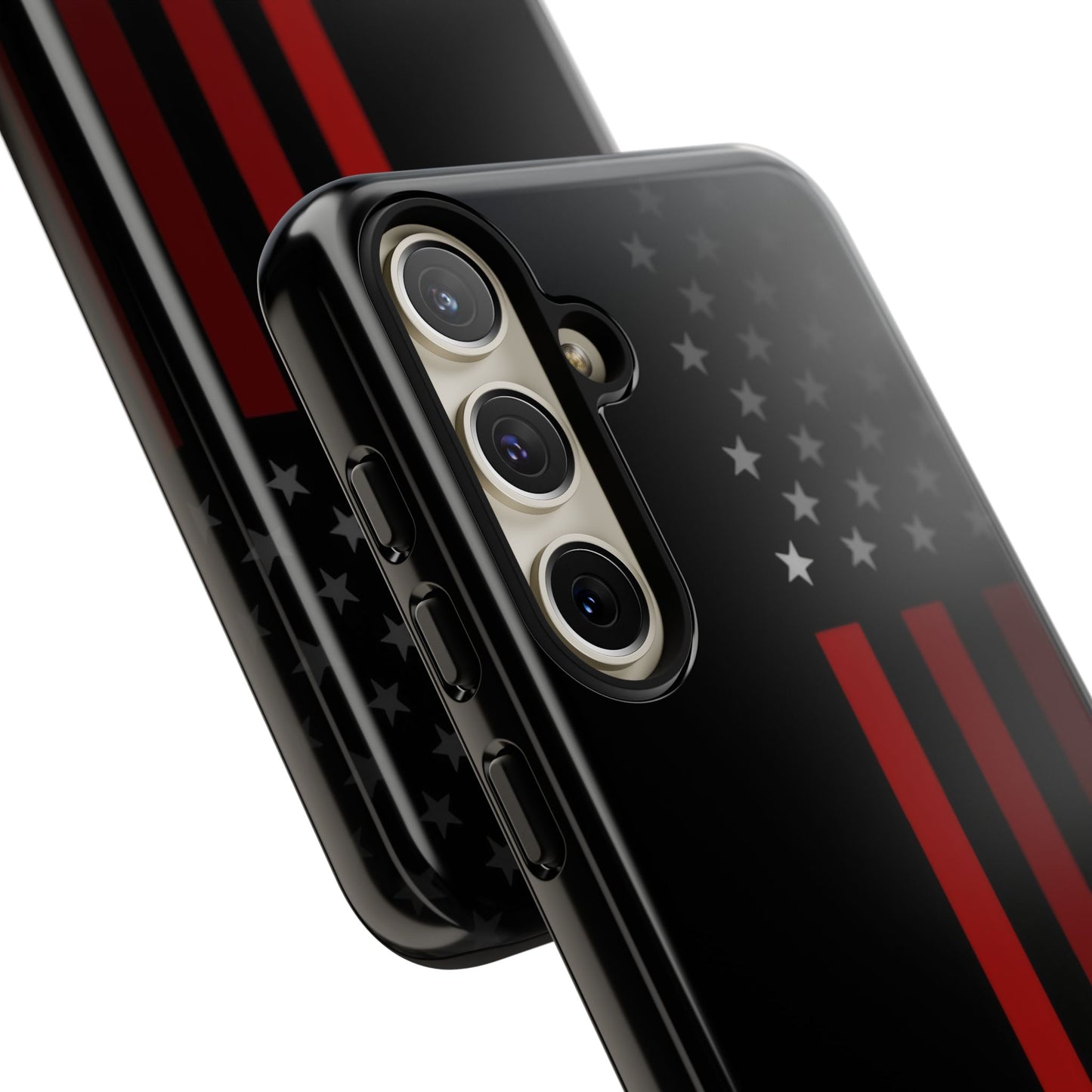 Patriotic Samsung Tough Cases, Red Line American Flag Phone Cover