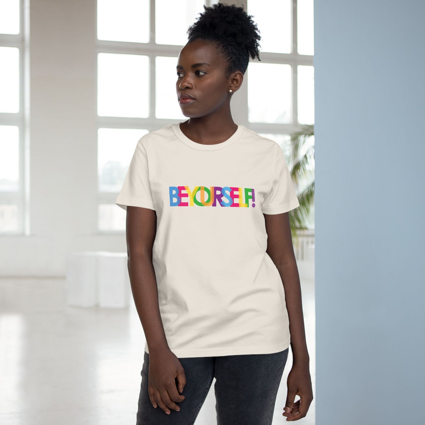 Inspirational Women’s Maple Tee - Be Yourself Graphic T-Shirt