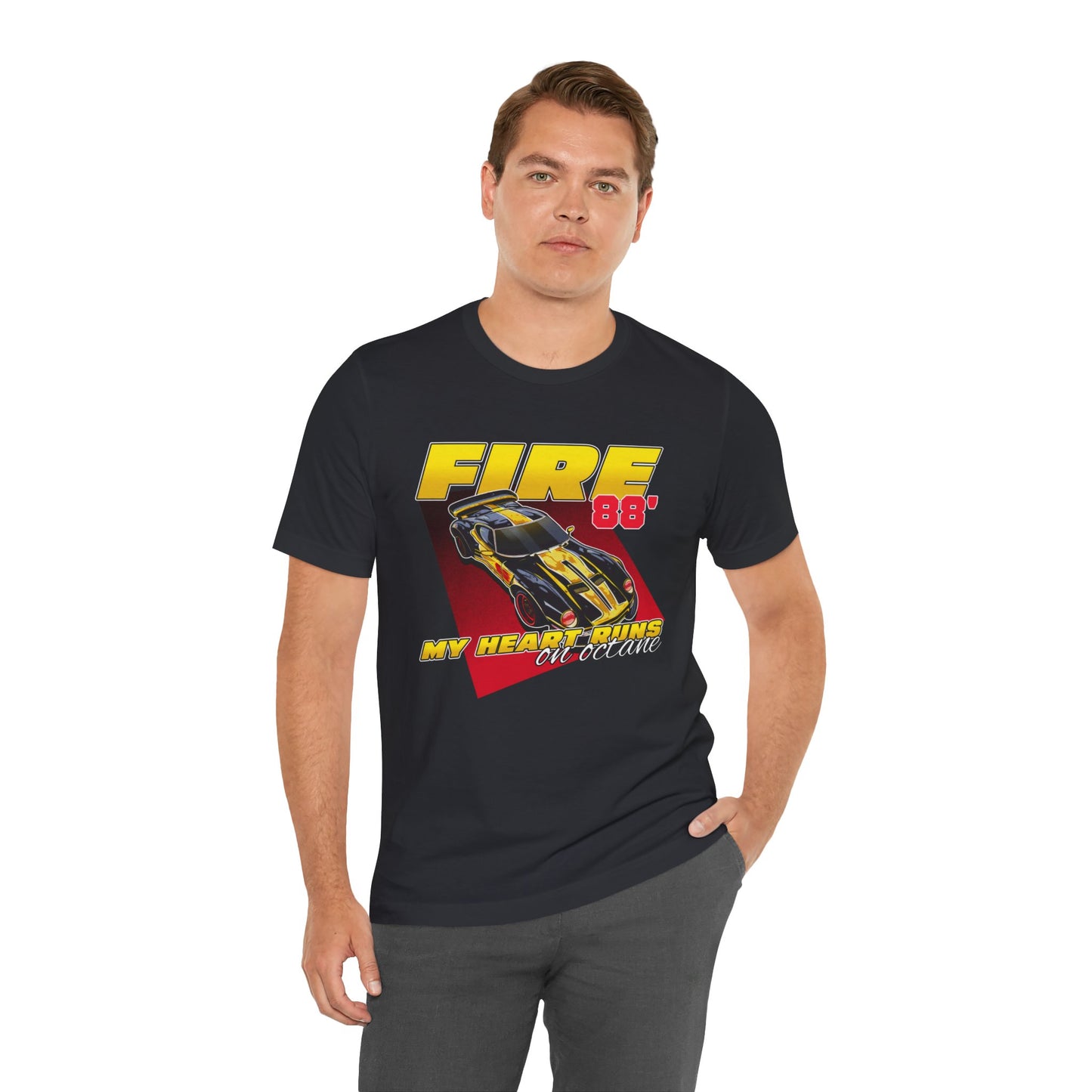 My Heart Runs On Octane Unisex Jersey Short Sleeve Tee